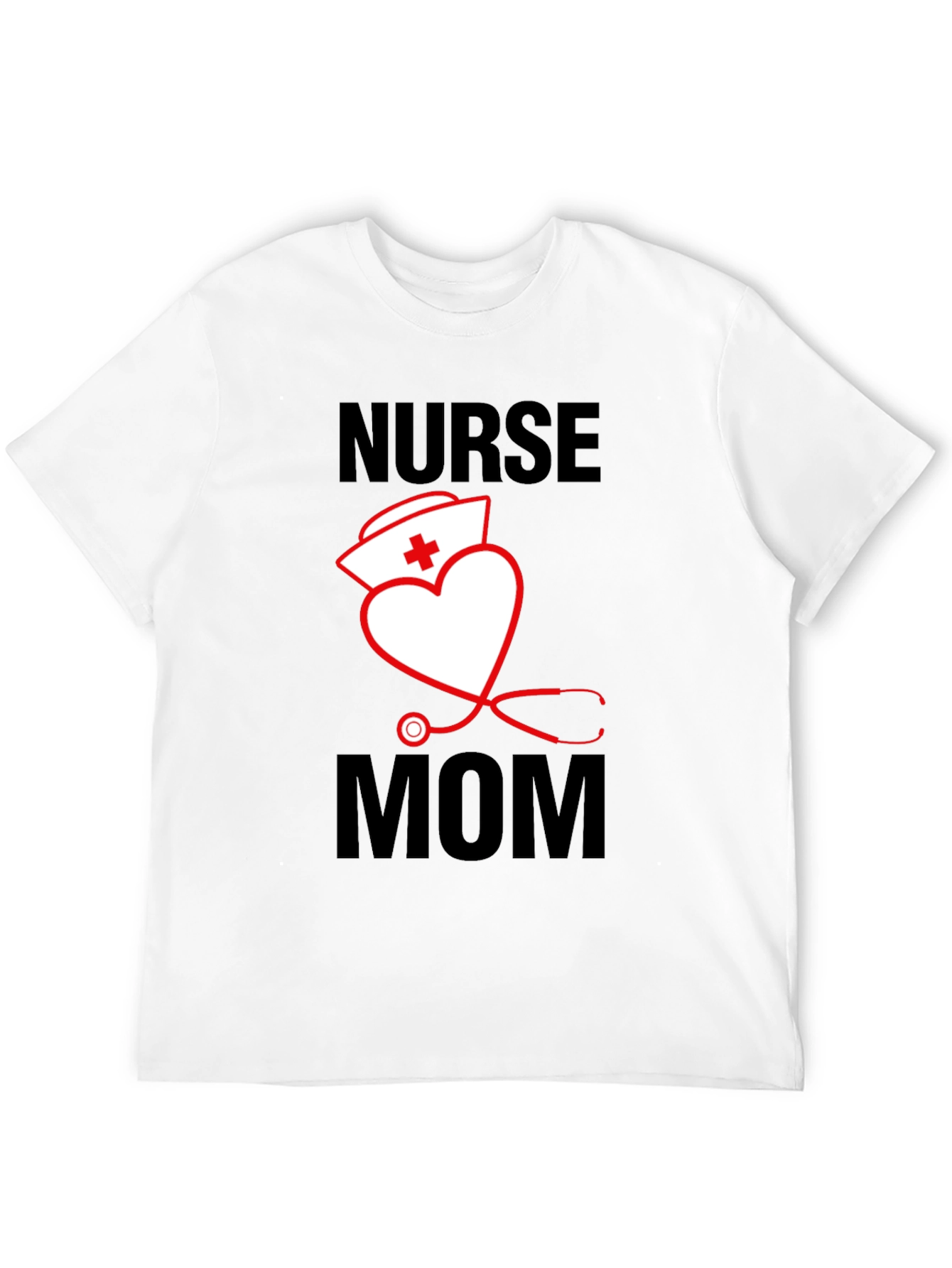 Nurse Mom T-Shirt - Heart Stethoscope Graphic
