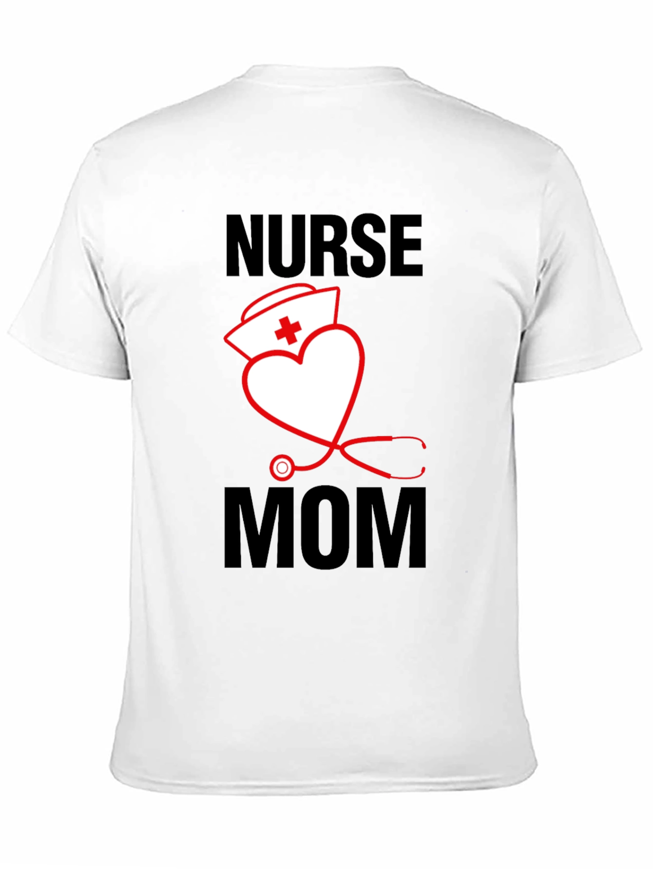 Nurse Mom T-Shirt - Heart Stethoscope Graphic