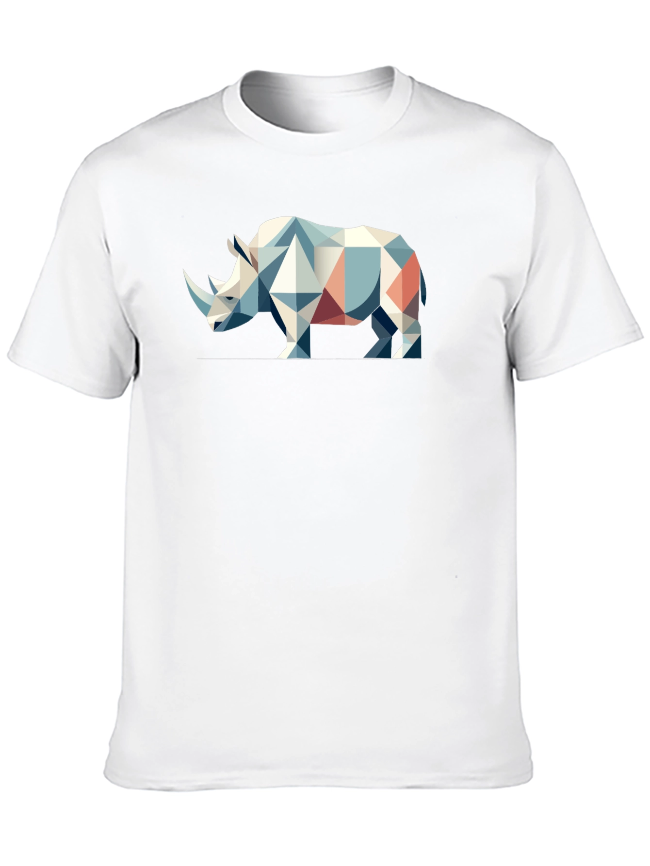 Geometric Rhino Graphic T-Shirt