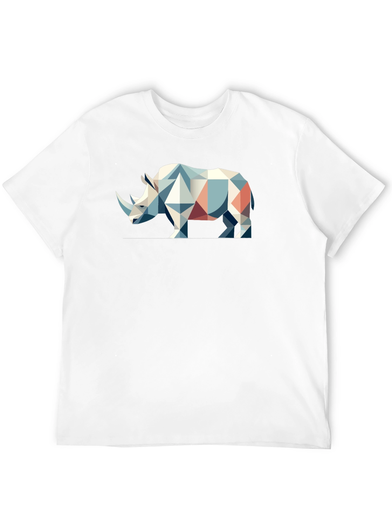 Geometric Rhino Graphic T-Shirt