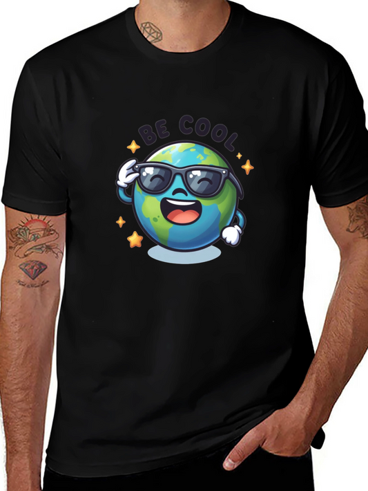 Cool Earth Graphic Tee - Black Short Sleeve Shirt