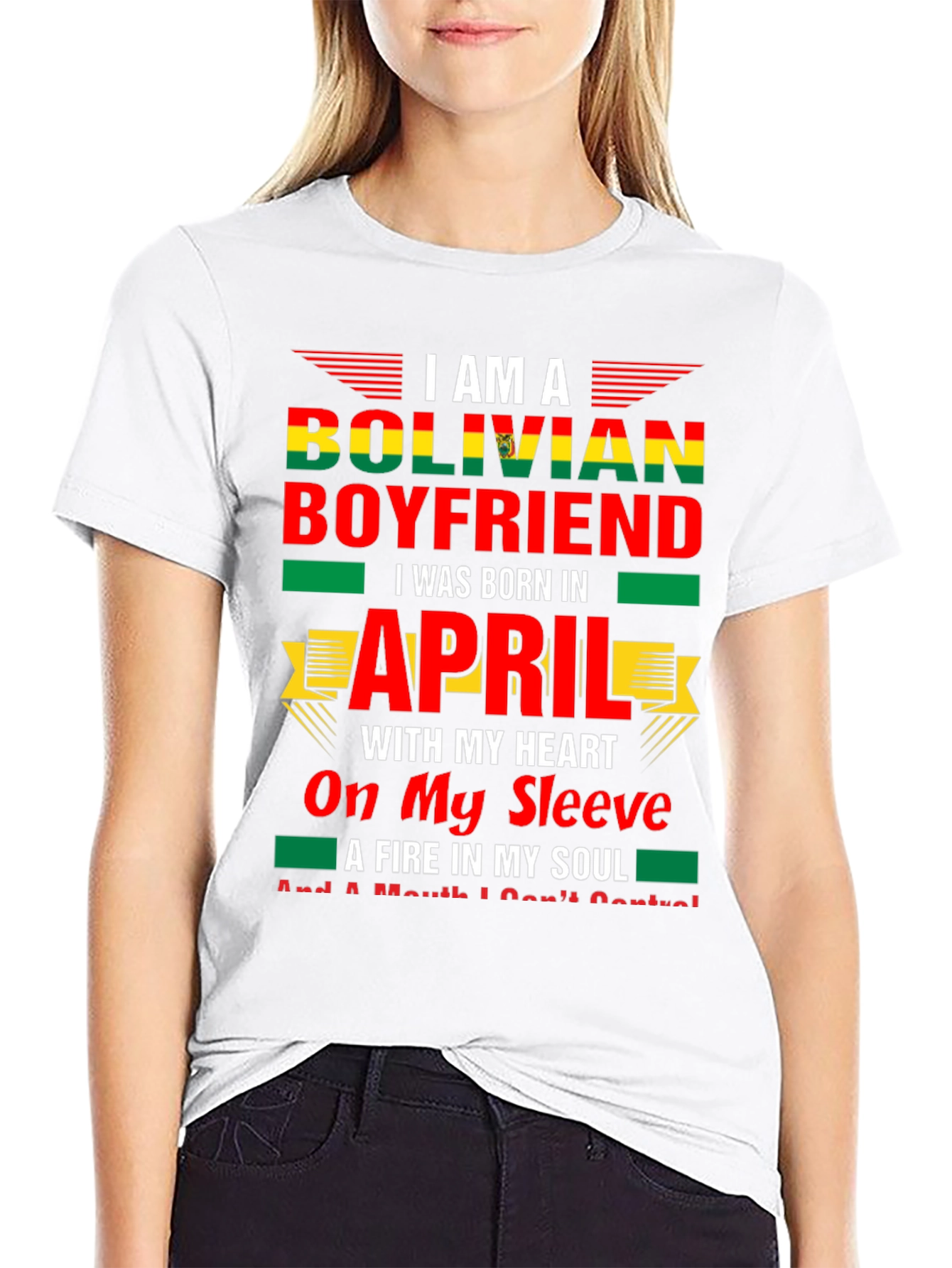 Bolivian Boyfriend April Birthday T-Shirt