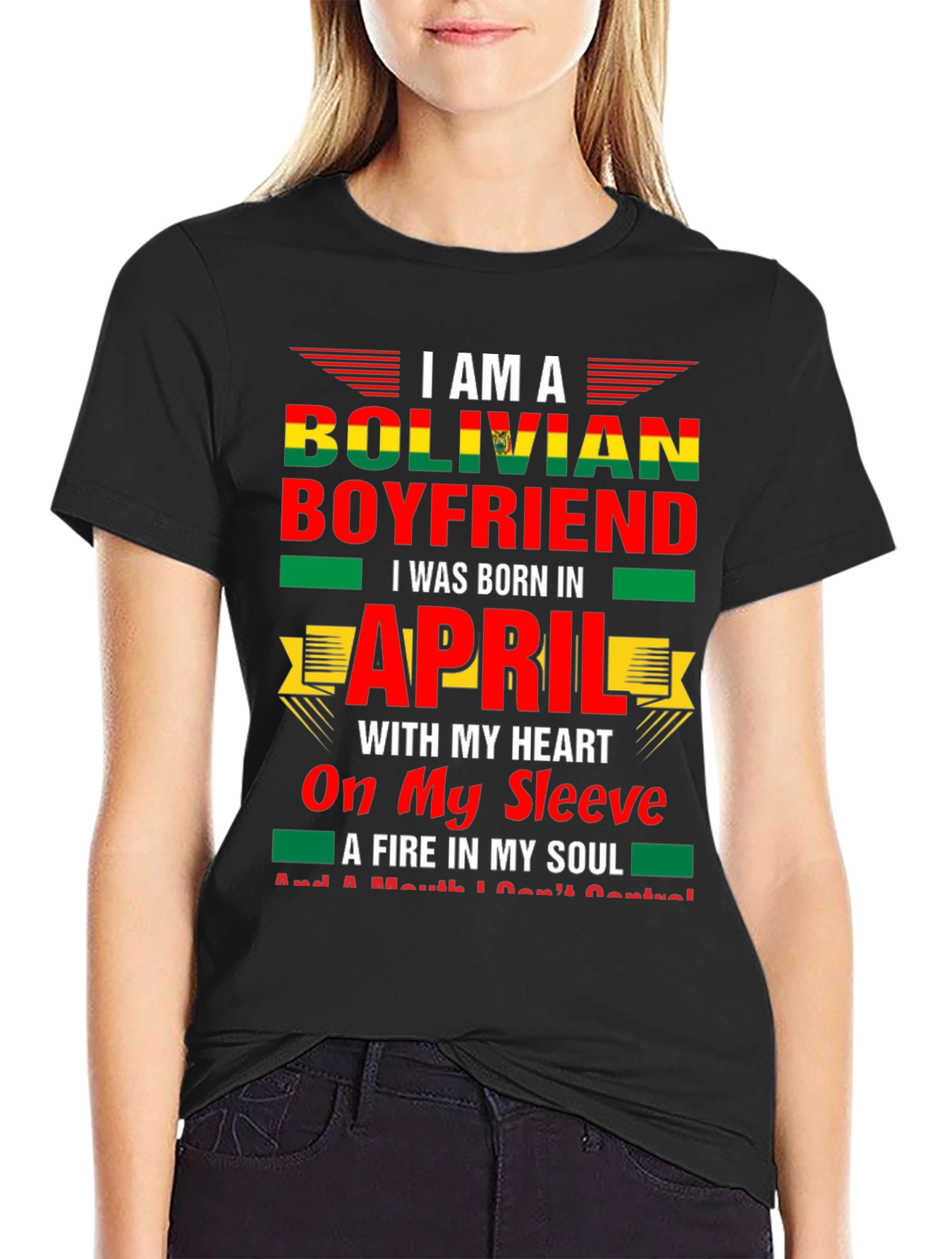 Bolivian Boyfriend April Birthday T-Shirt
