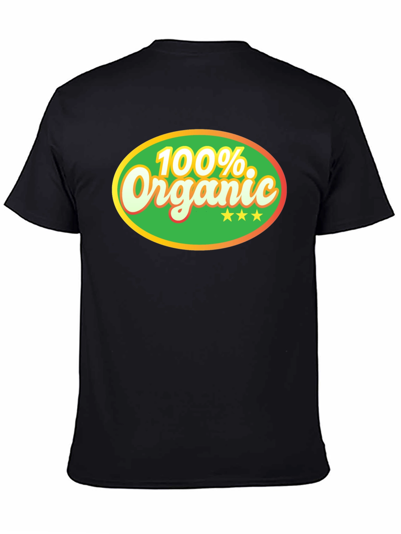 100% Organic Graphic Tee - Black Cotton T-Shirt