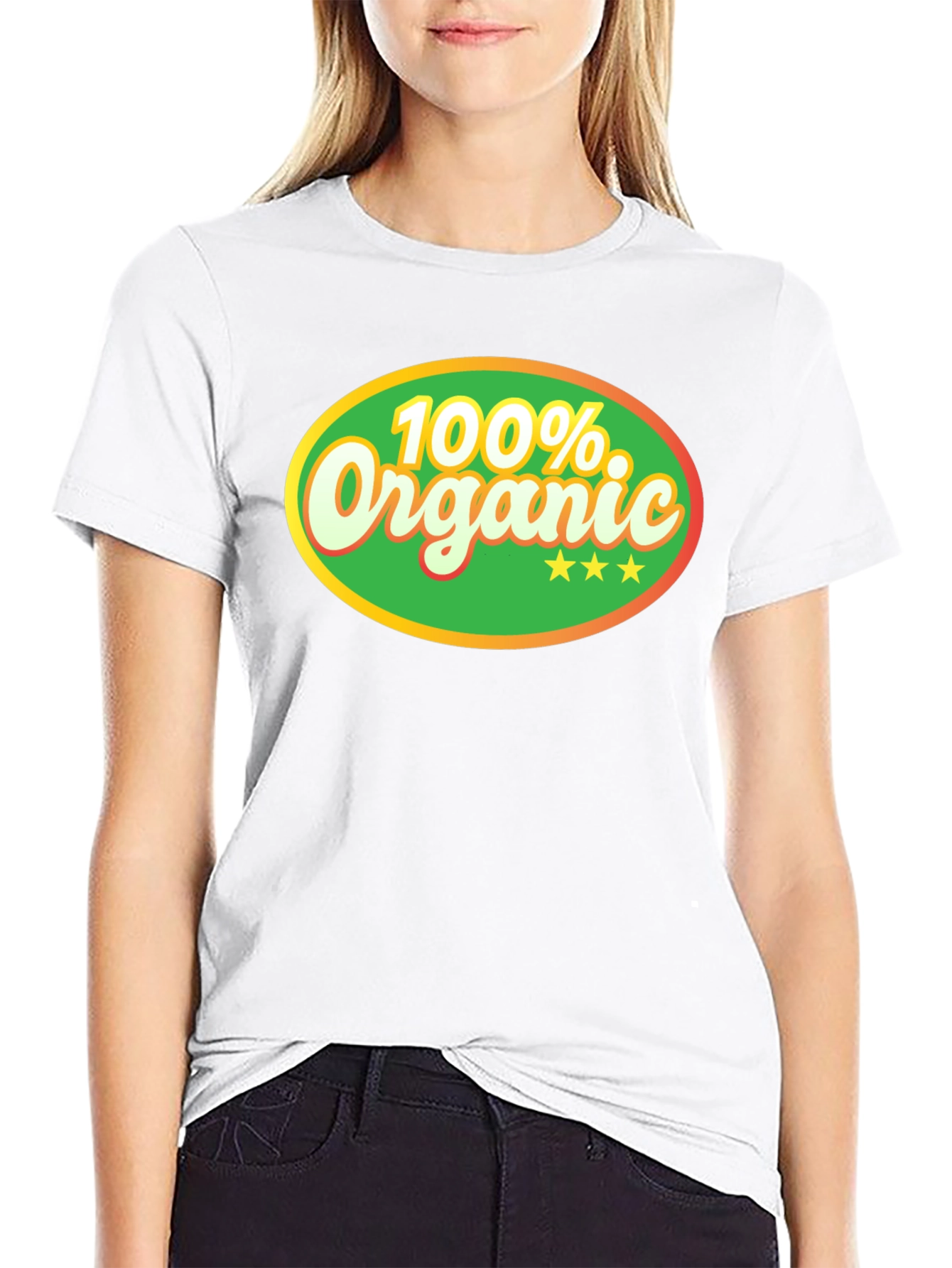 100% Organic Graphic Tee - Black Cotton T-Shirt