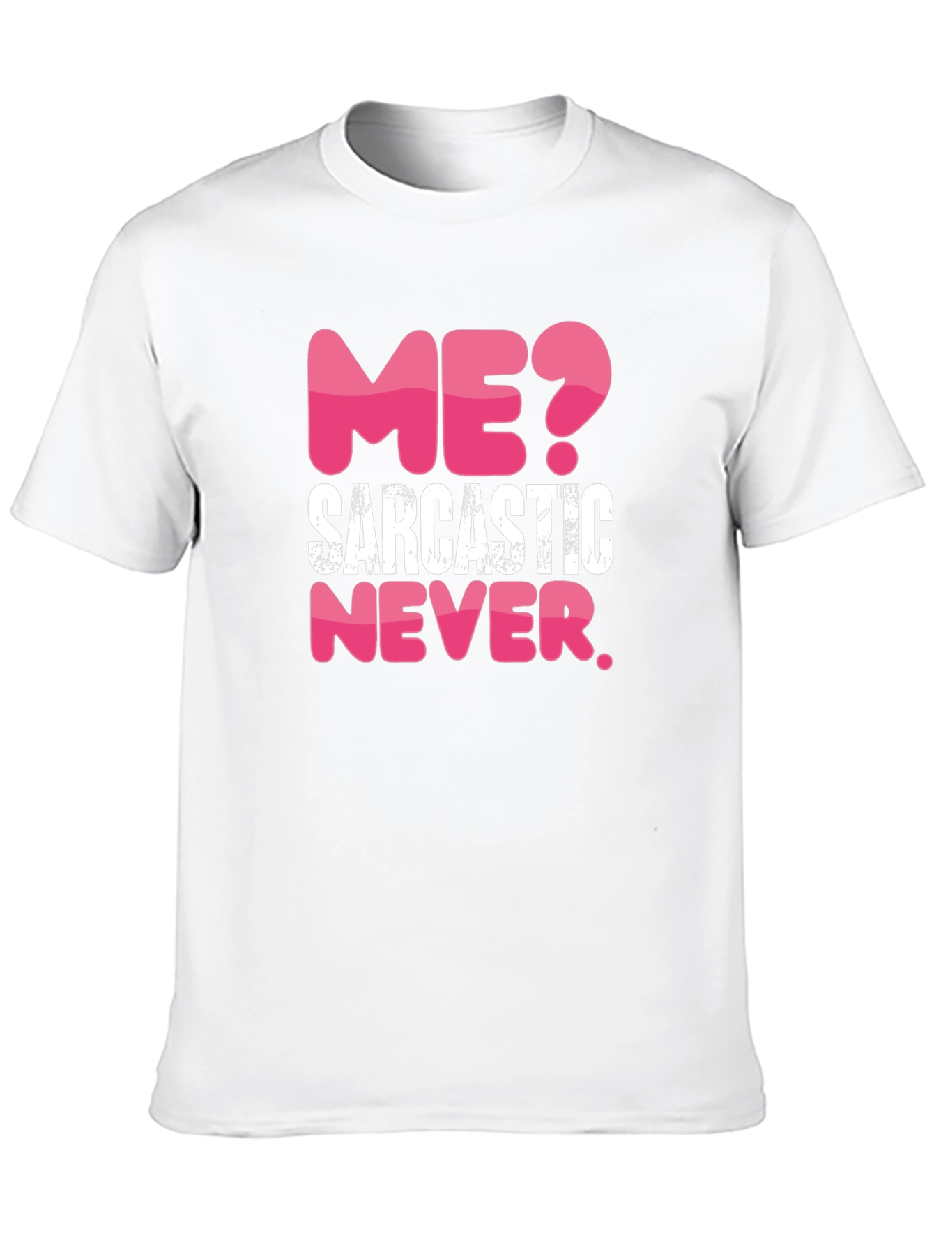 Sarcastic Never Mens Black Graphic T-Shirt