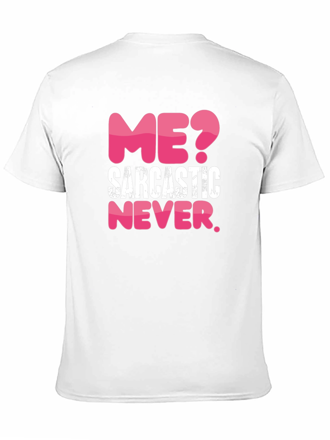 Sarcastic Never Mens Black Graphic T-Shirt