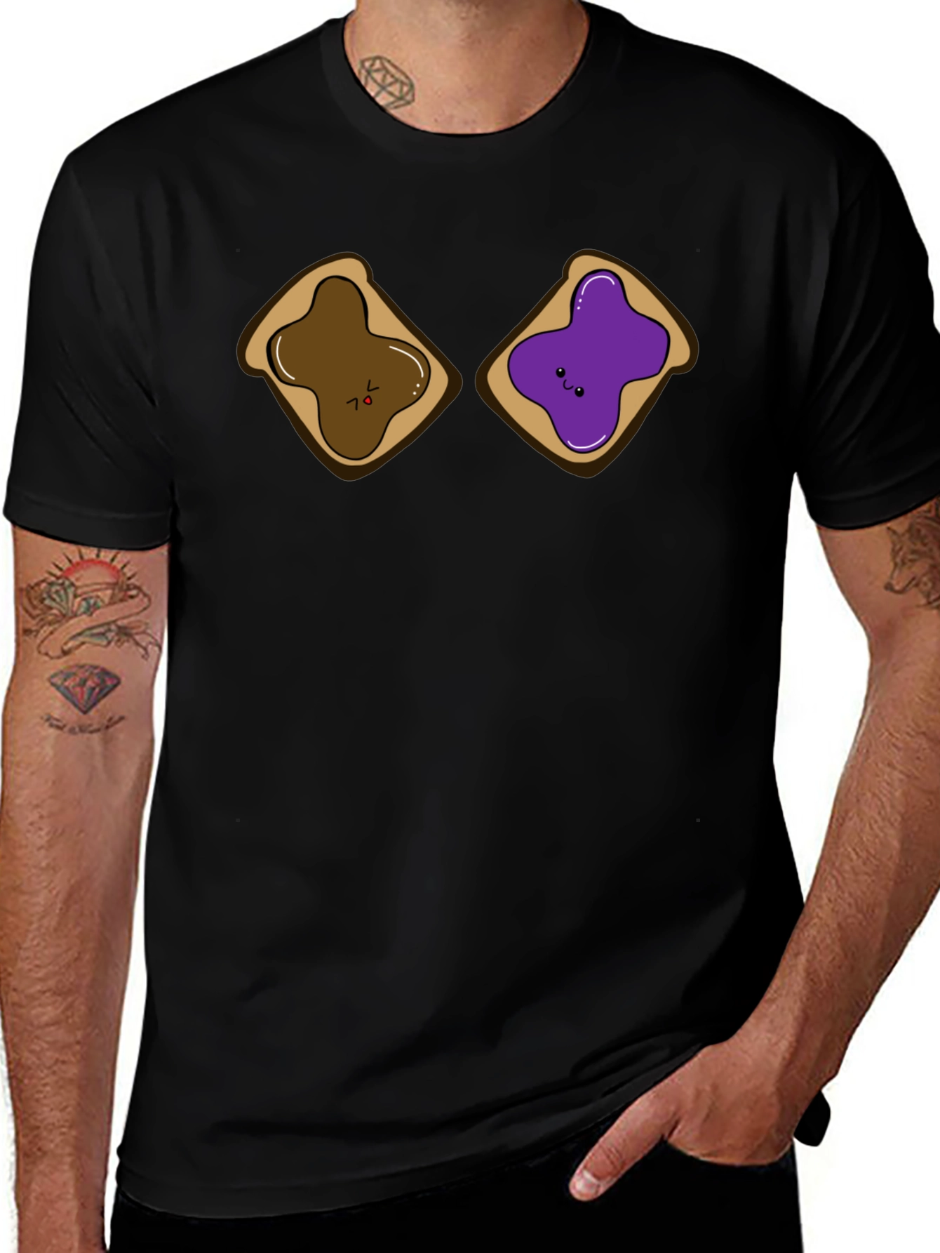 PB&J Sandwich Funny Graphic T-Shirt