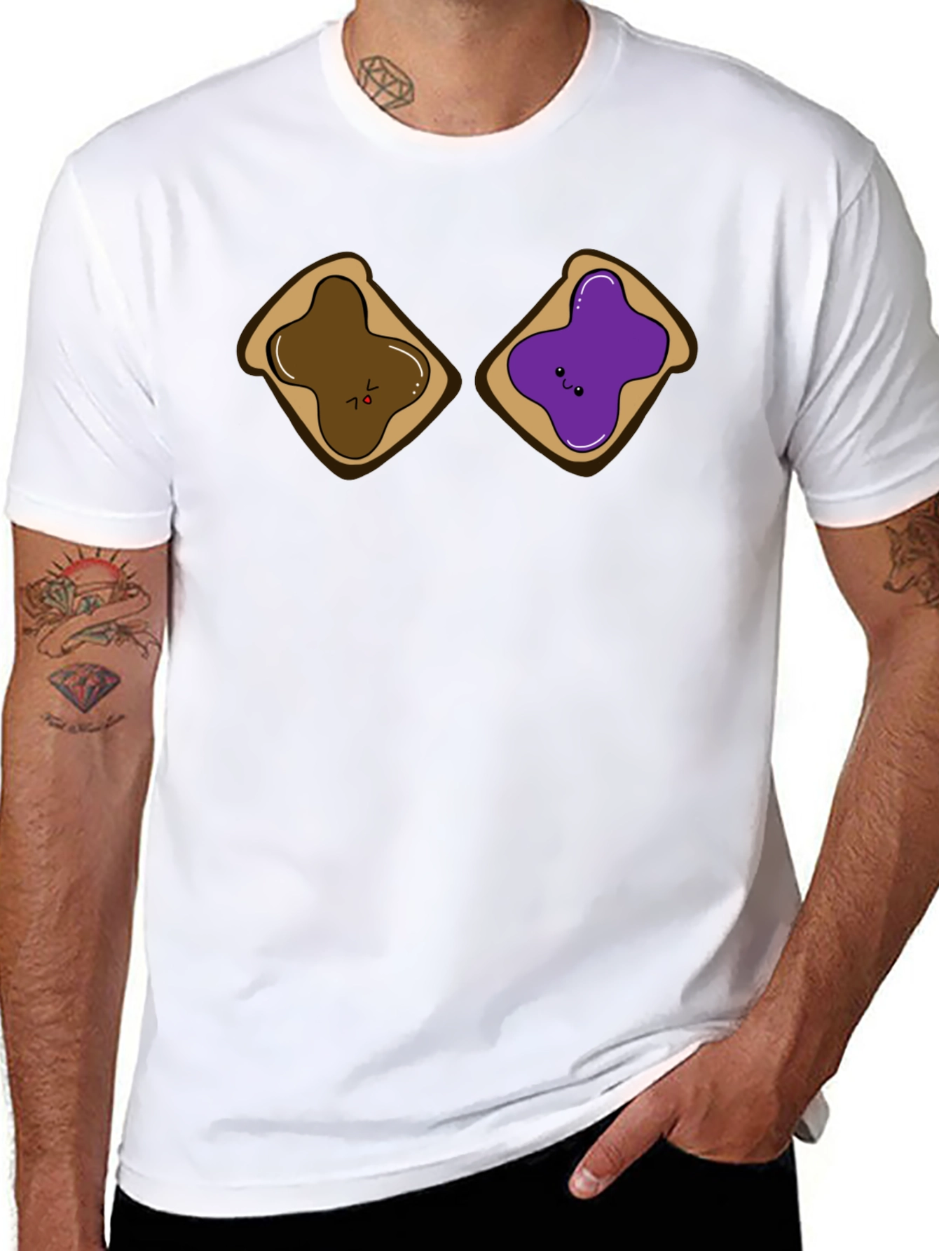 PB&J Sandwich Funny Graphic T-Shirt