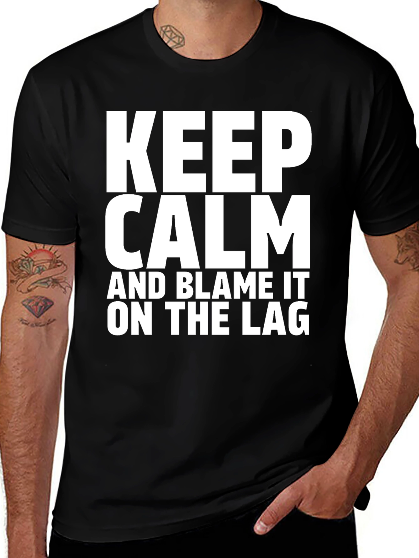 Keep Calm & Blame the Lag Graphic Tee