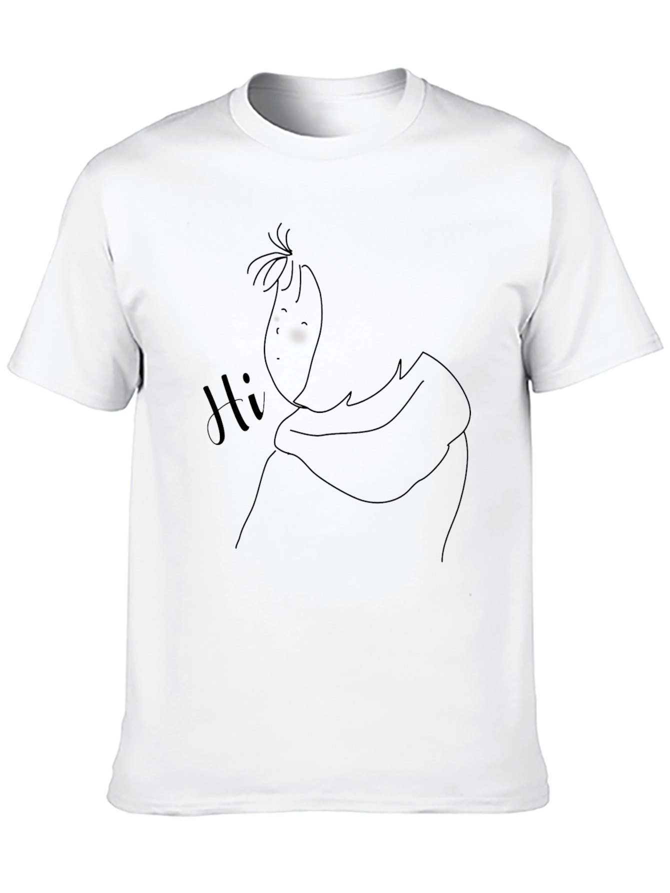Black Graphic Tee - Funny Character Design