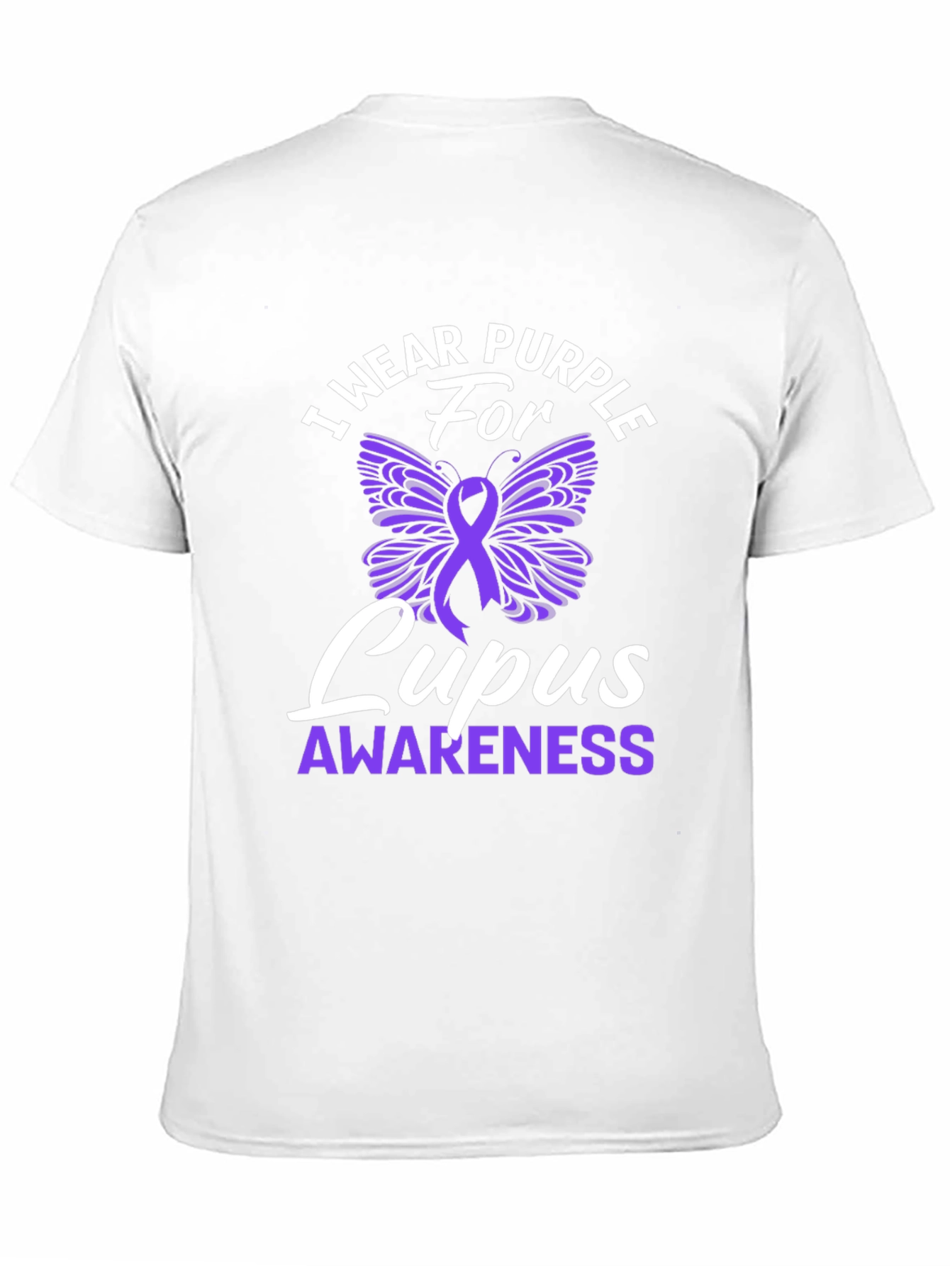 Purple Lupus Awareness Butterfly T-Shirt