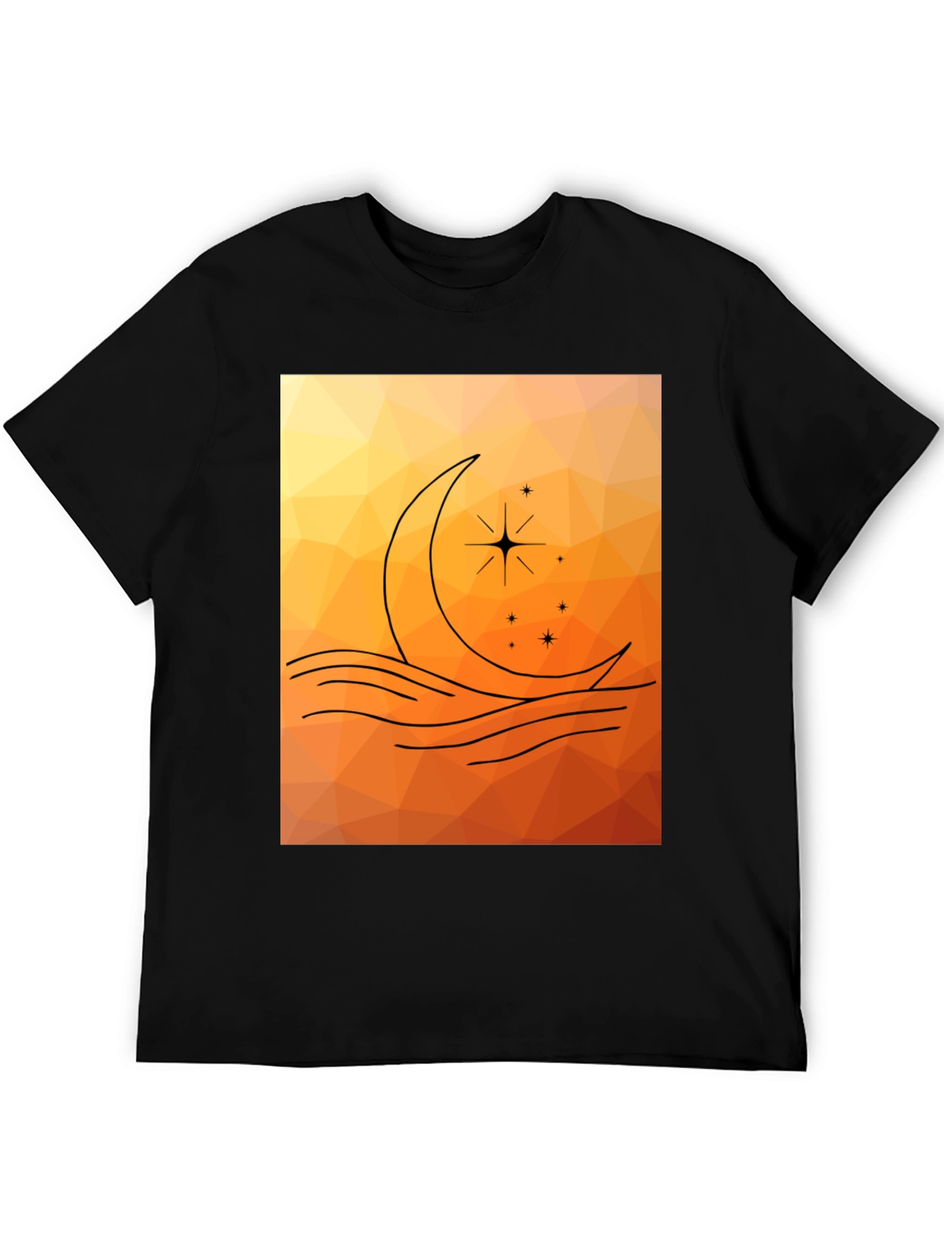Geometric Moon & Stars Graphic Tee