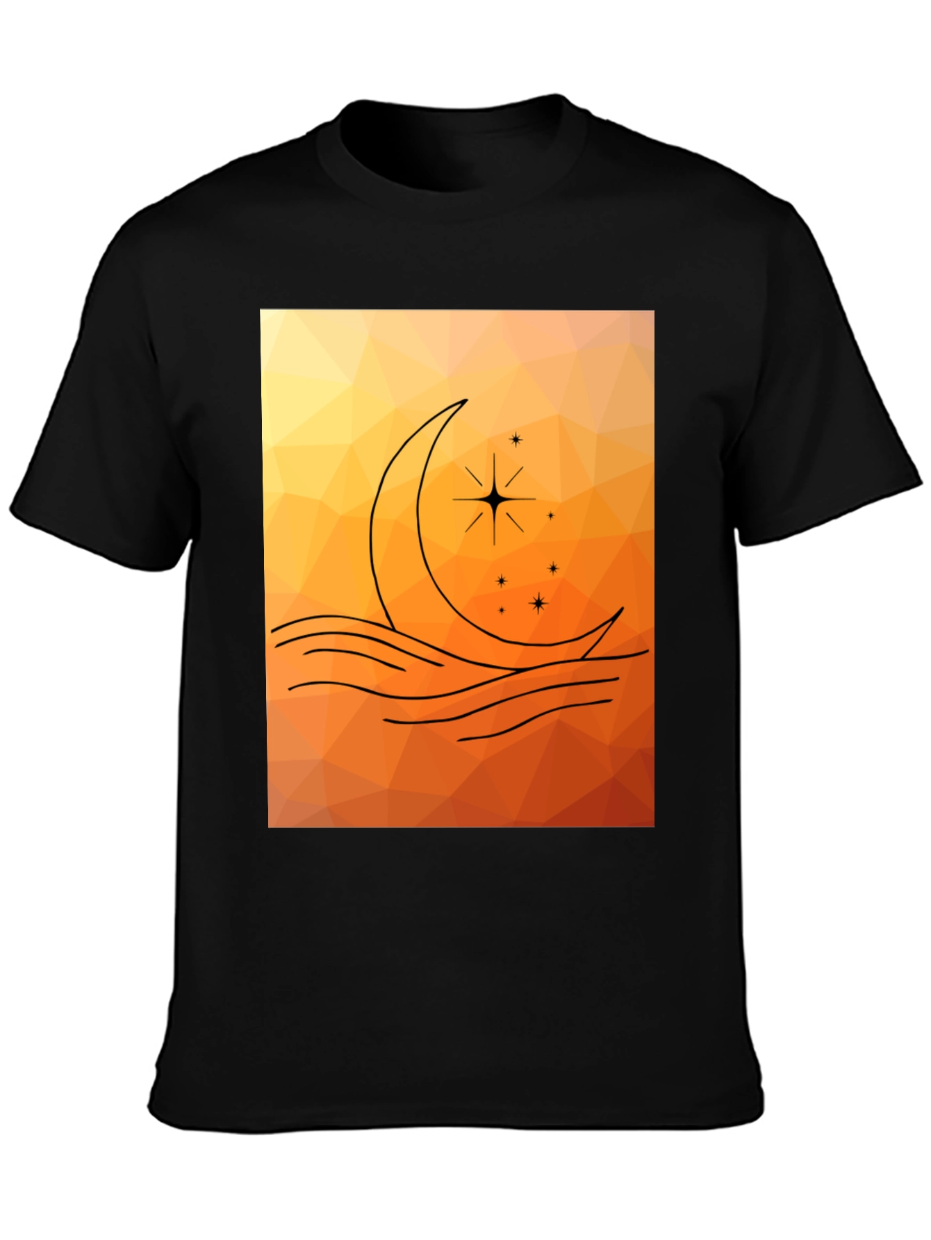 Geometric Moon & Stars Graphic Tee