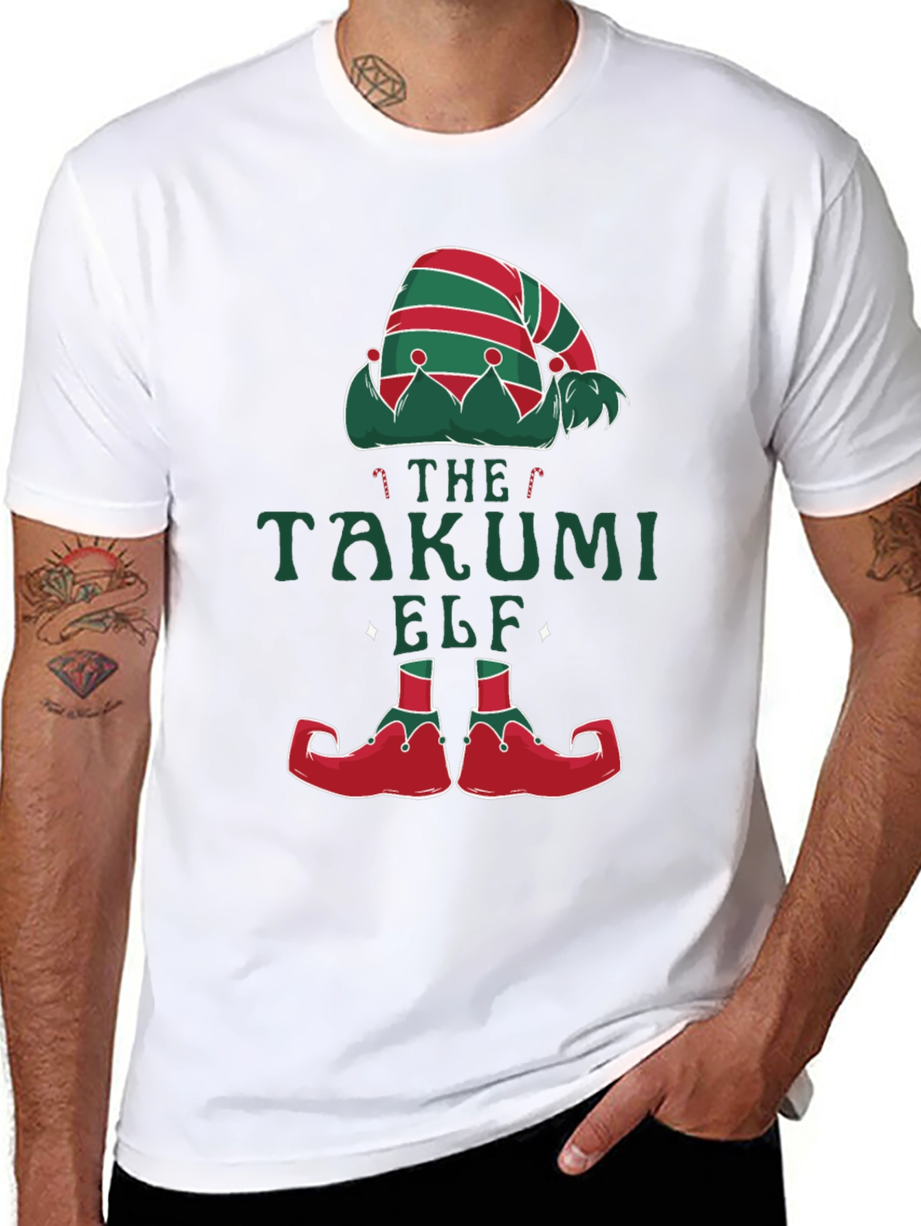 Takumi Elf Christmas T-Shirt - Holiday Festive Apparel