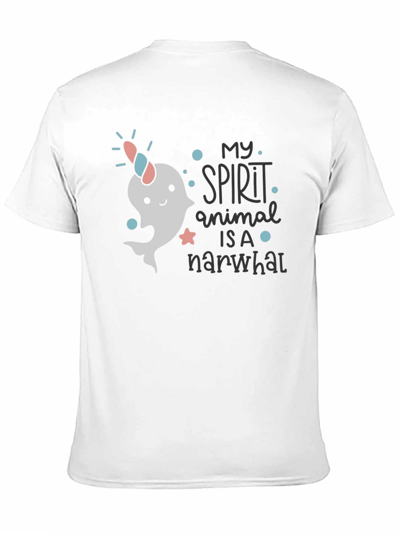 Narwhal Spirit Animal T-Shirt - Black Cotton Tee