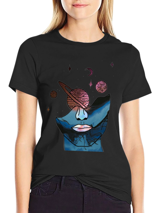 Cosmic Mind Graphic T-Shirt - Unique Universe Design