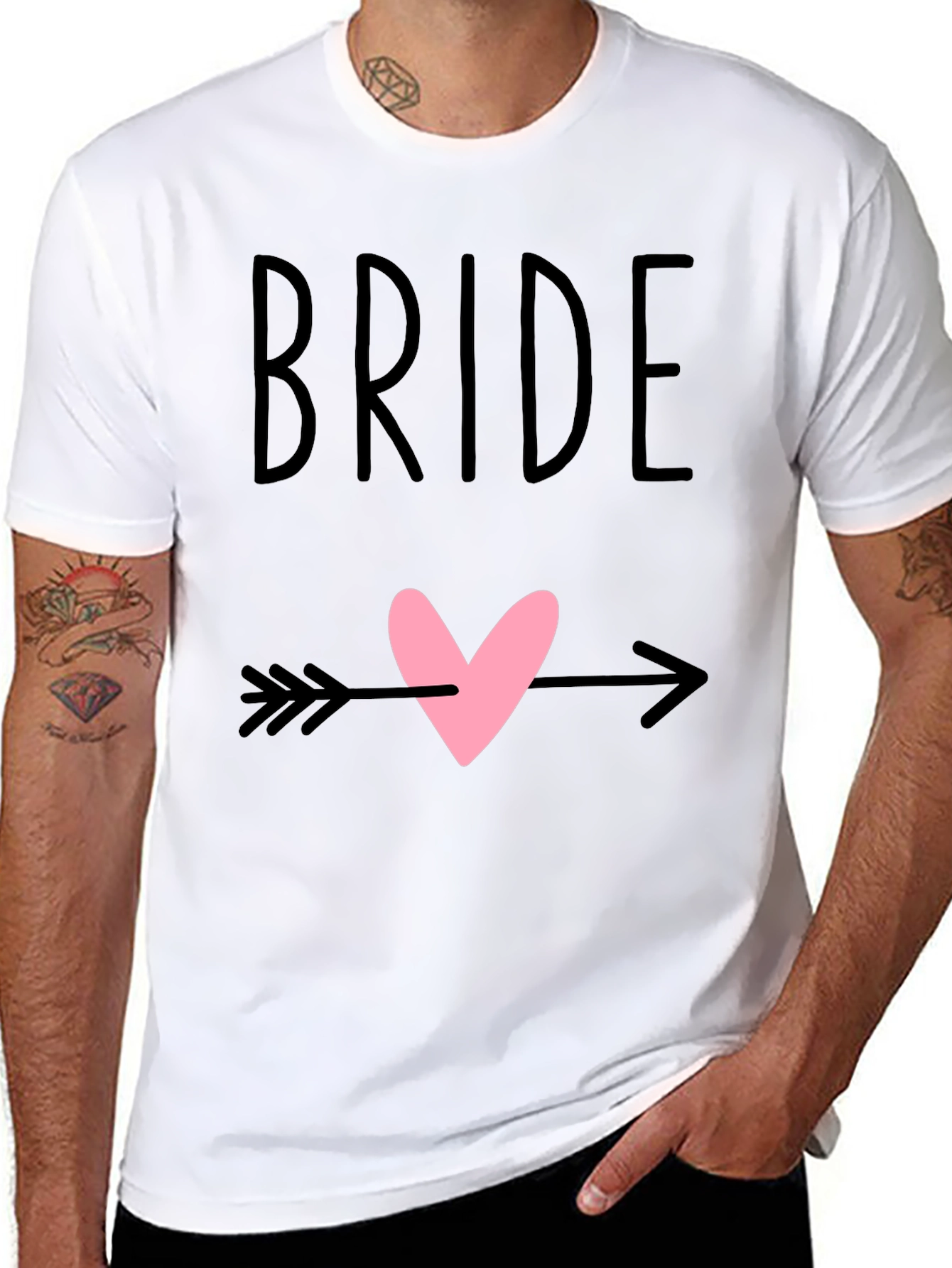 Bride Heart Arrow Graphic T-Shirt