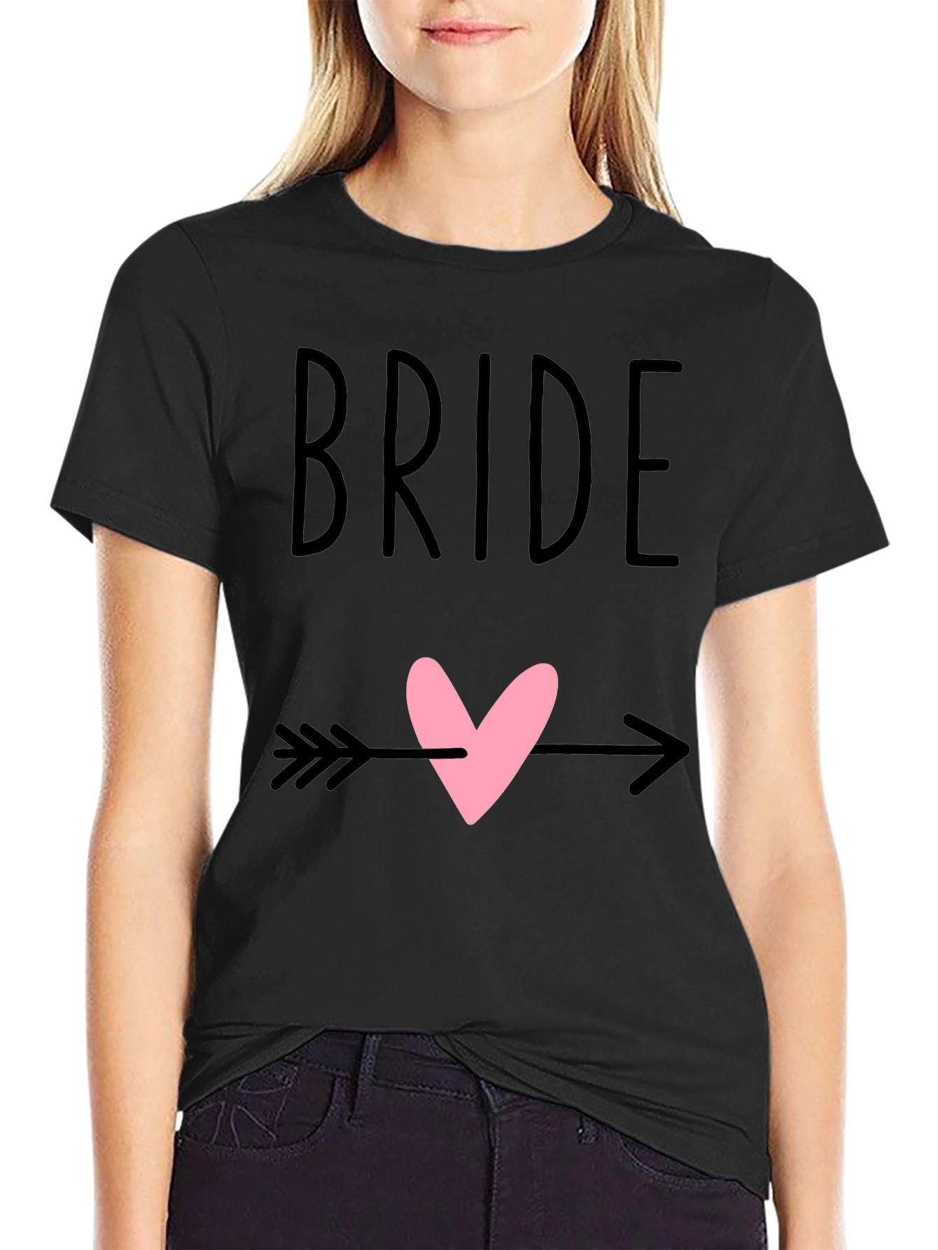 Bride Heart Arrow Graphic T-Shirt
