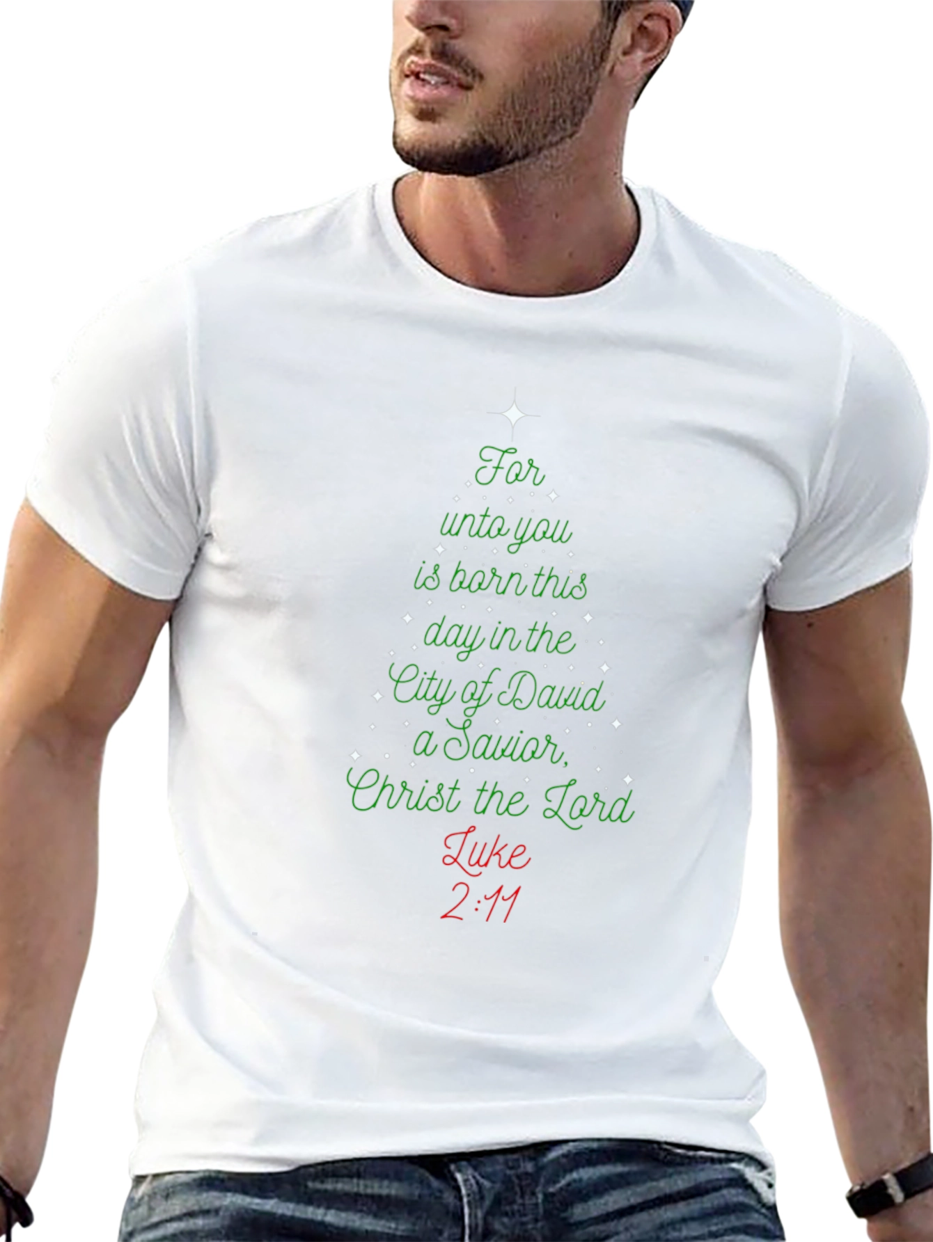 Christmas Scripture Black T-Shirt