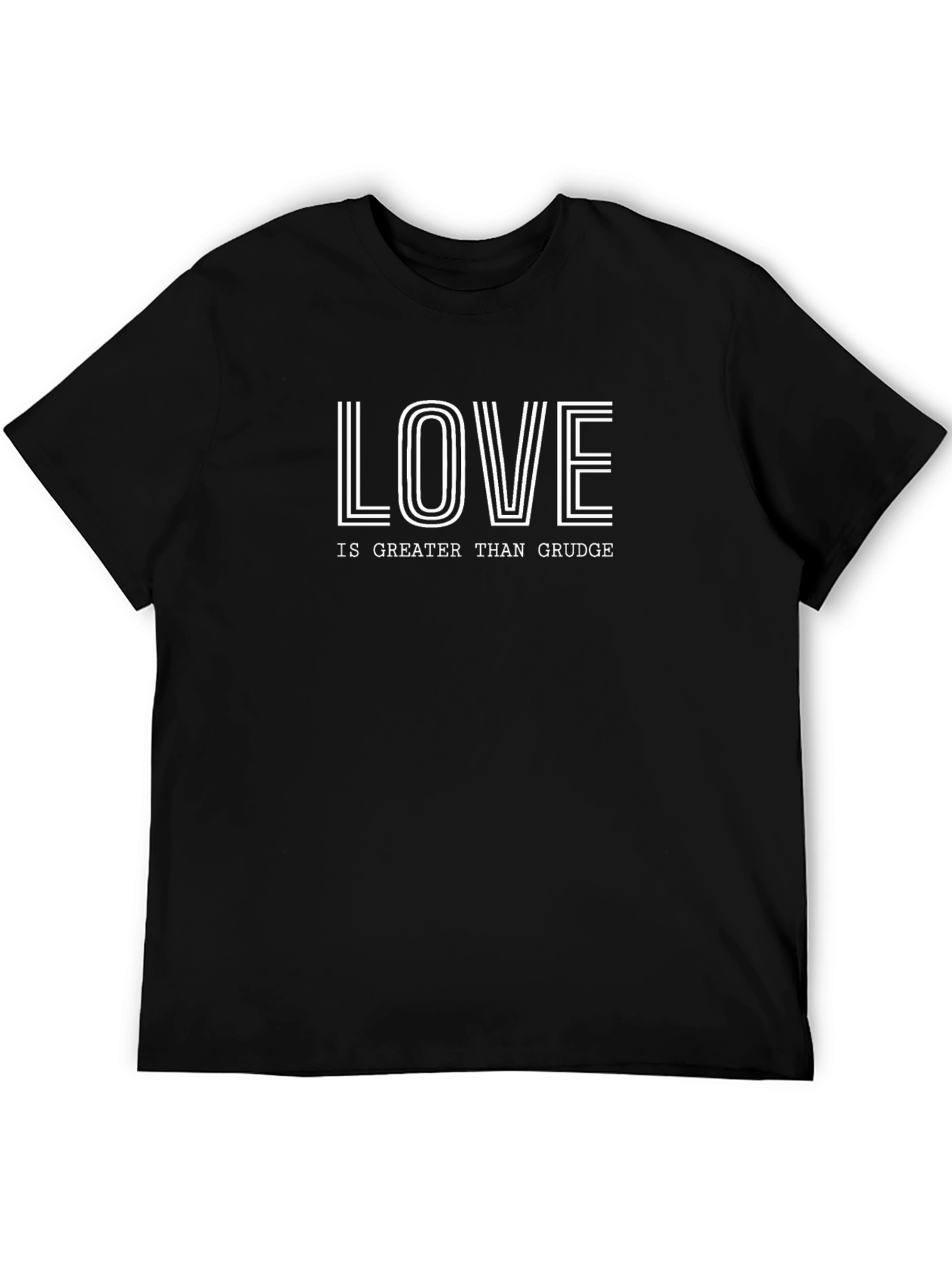 Love is Greater Than Grudge Black Graphic Tee