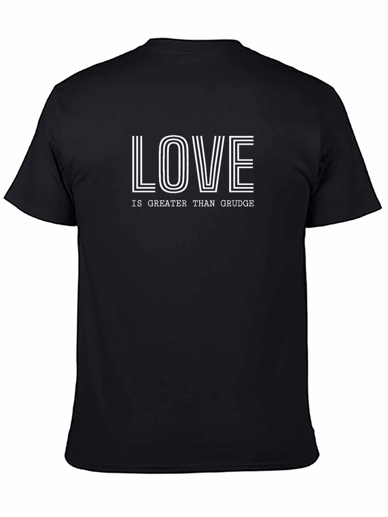 Love is Greater Than Grudge Black Graphic Tee