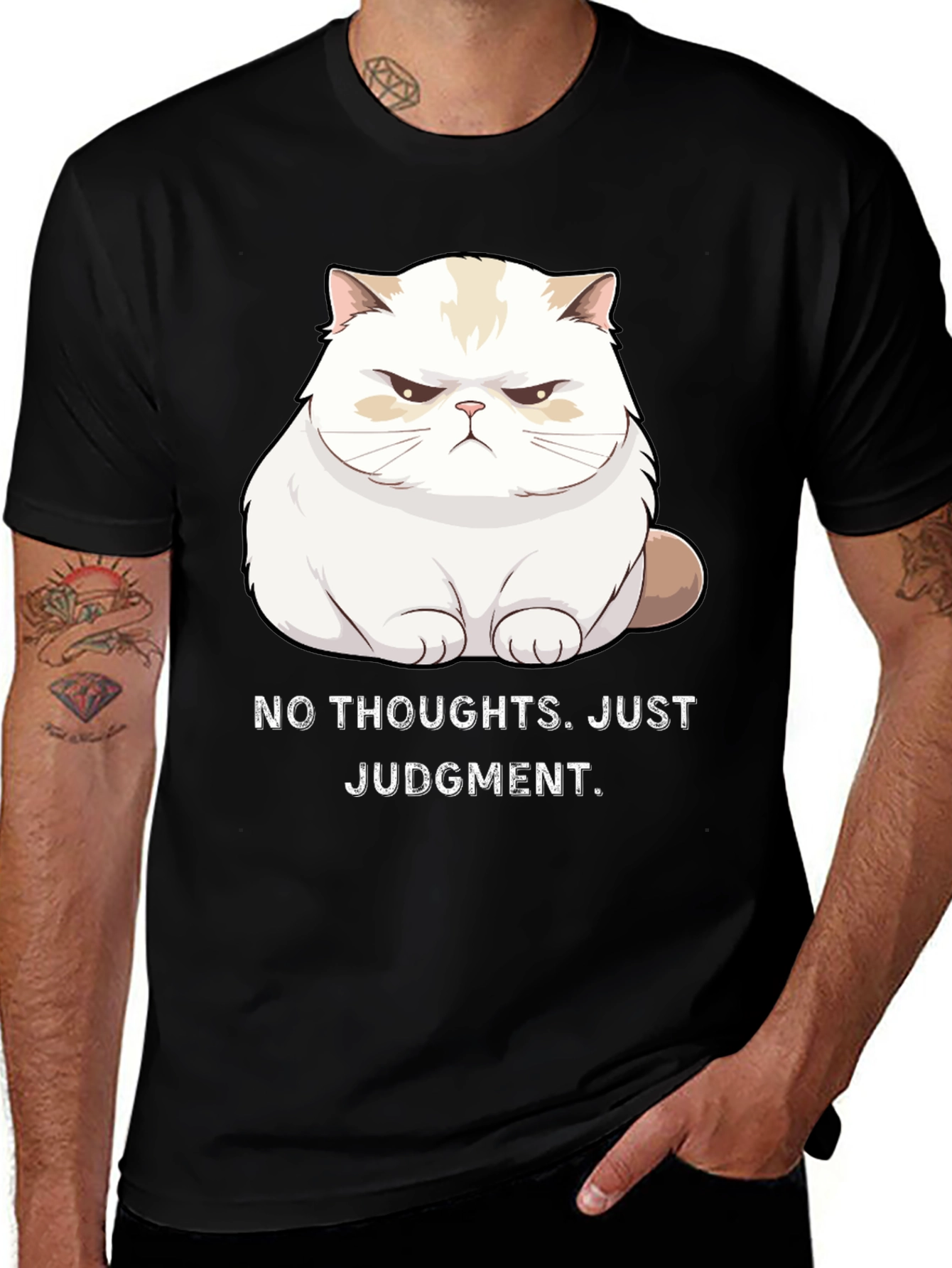 Grumpy Cat Tee - No Thoughts Just Judgment
