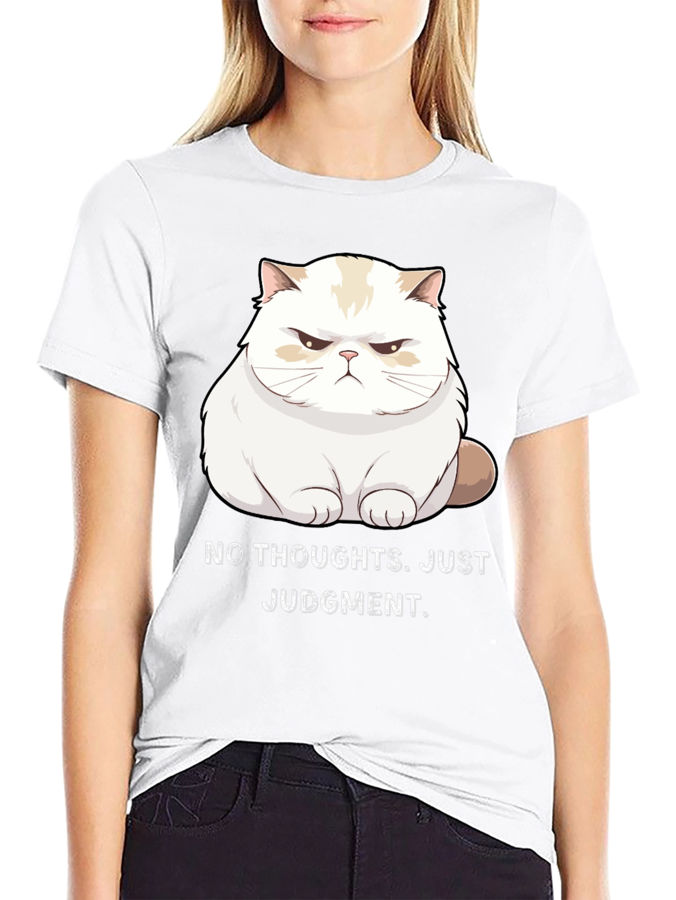 Grumpy Cat Tee - No Thoughts Just Judgment