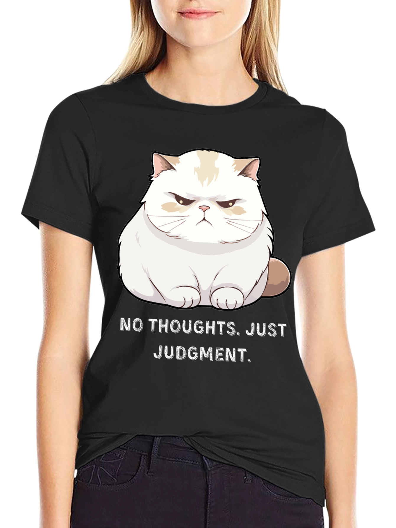 Grumpy Cat Tee - No Thoughts Just Judgment