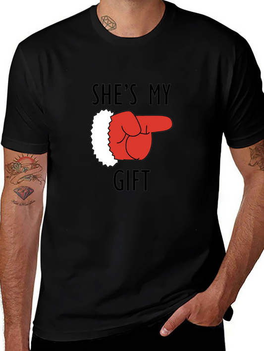 Shes My Gift Christmas Holiday Graphic T-Shirt
