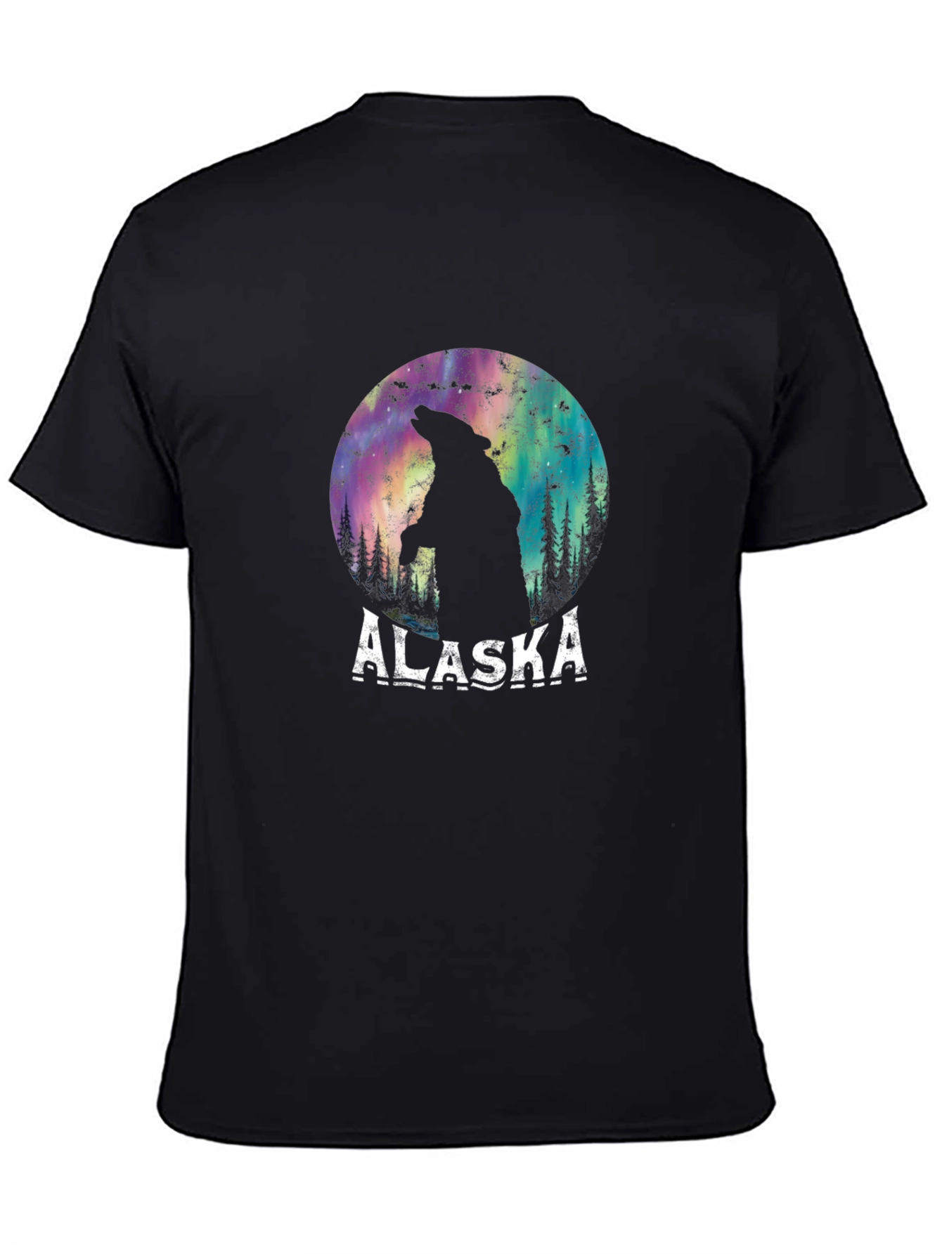 Alaska Bear Aurora Graphic Tee
