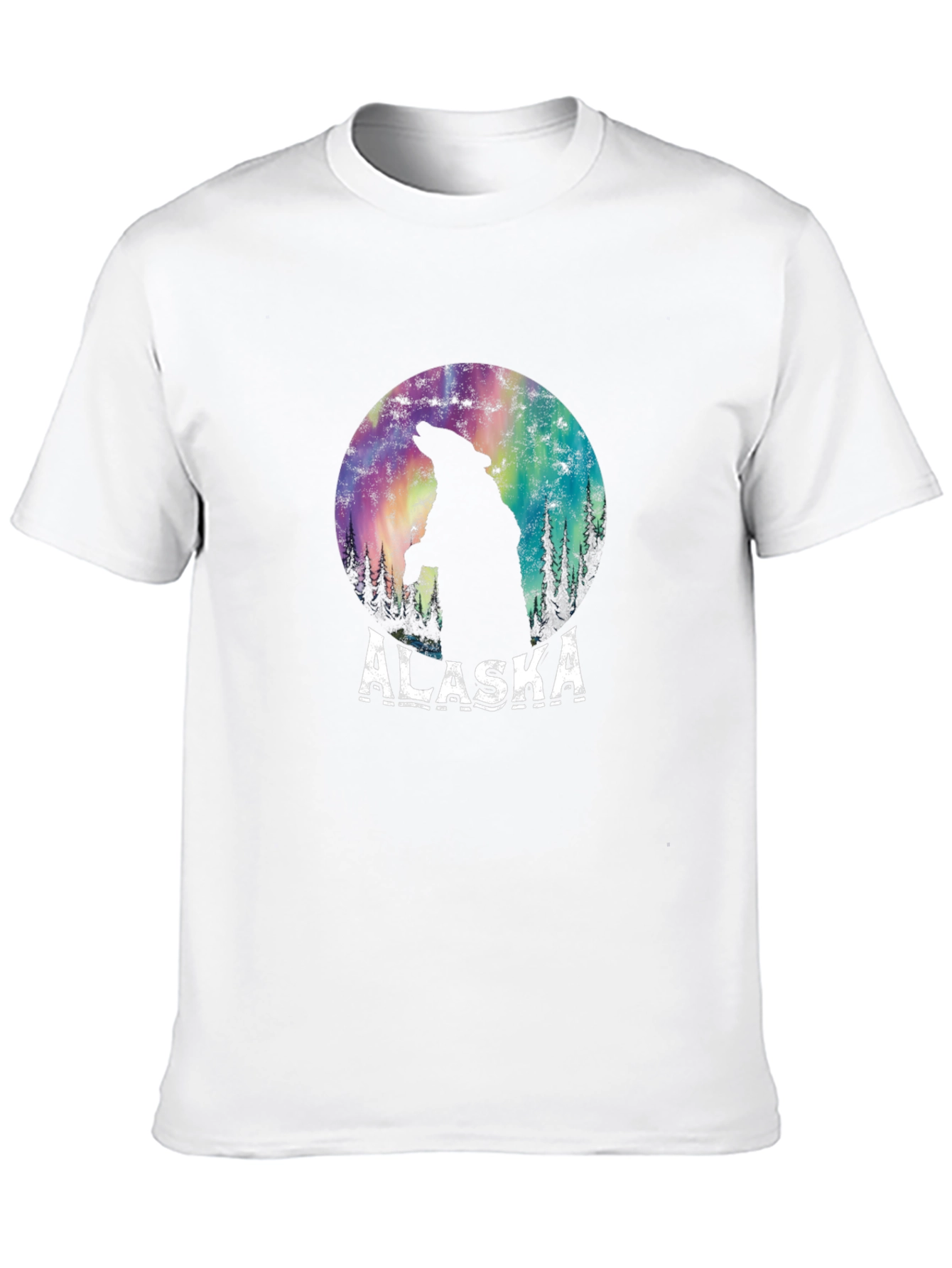 Alaska Bear Aurora Graphic Tee