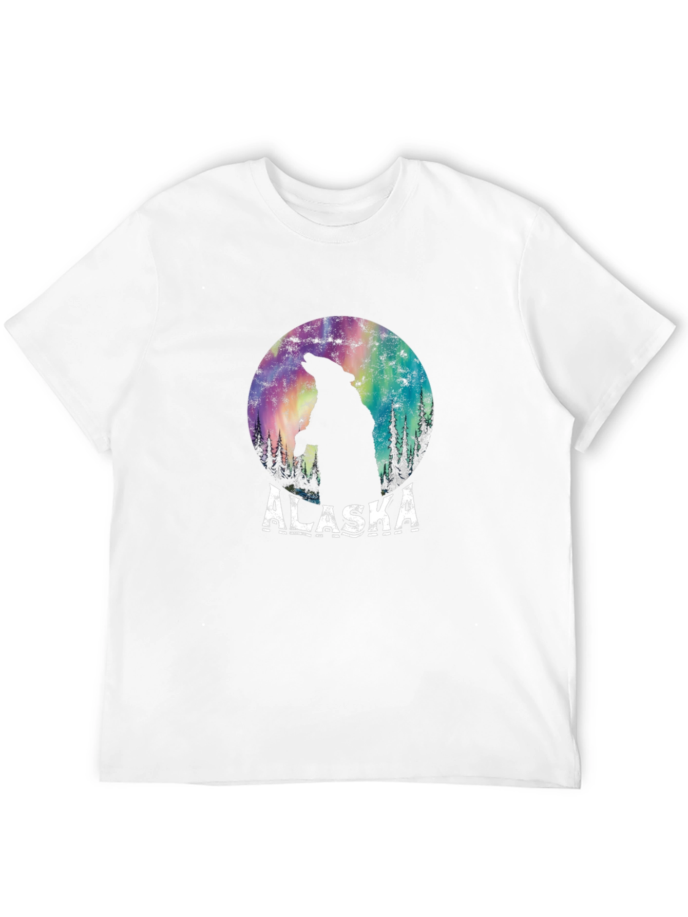Alaska Bear Aurora Graphic Tee