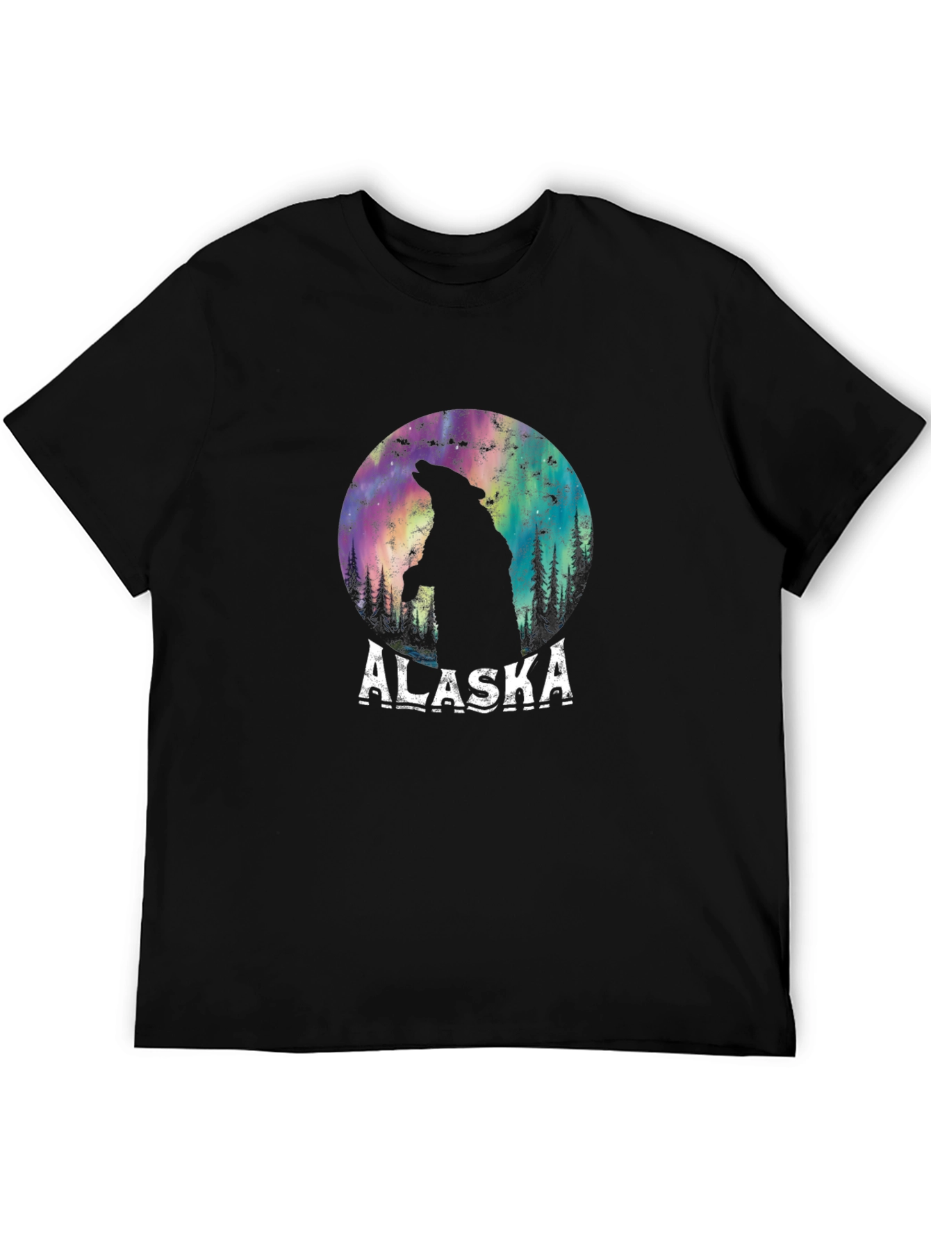 Alaska Bear Aurora Graphic Tee