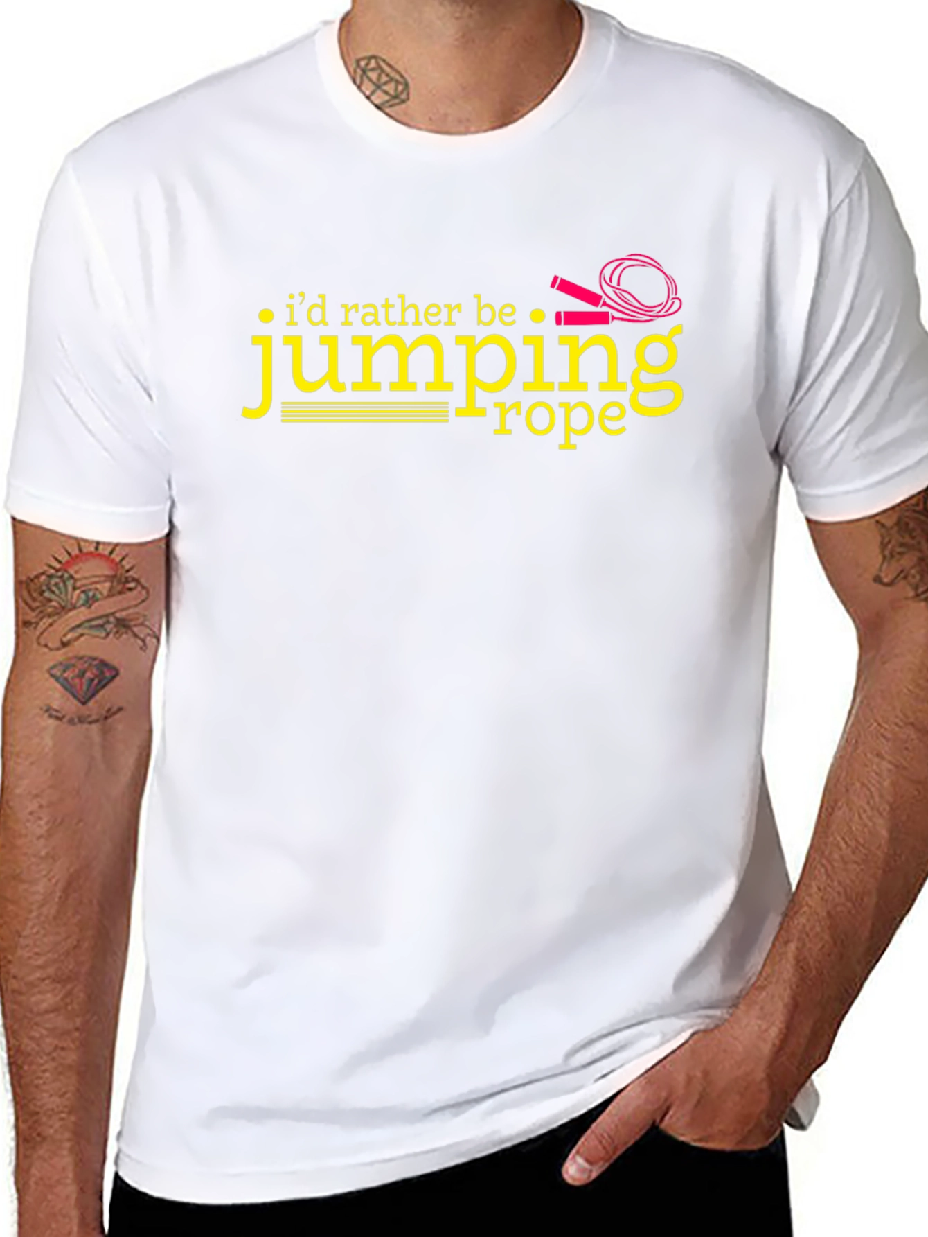 Id Rather Be Jumping Rope Black T-Shirt