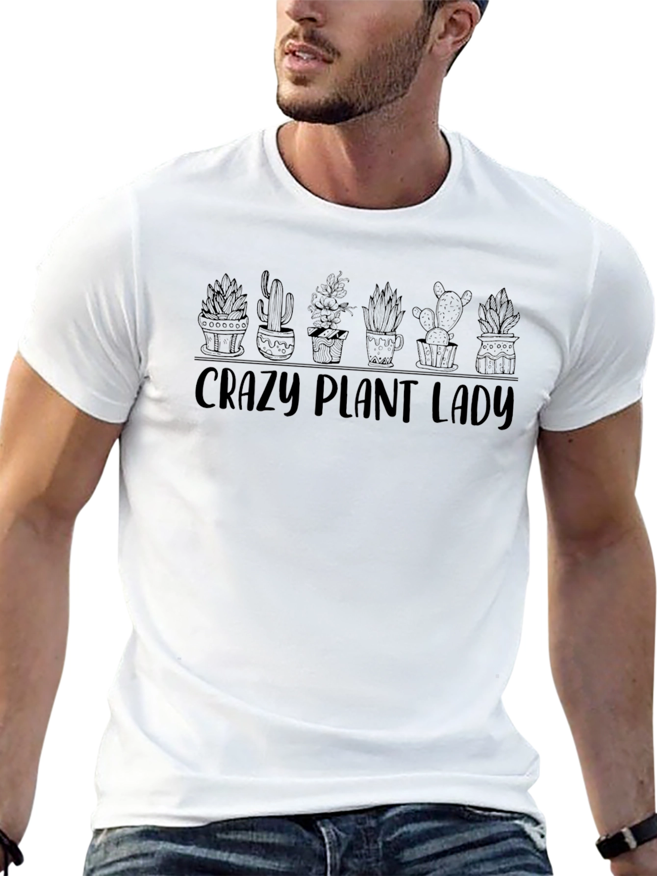 Crazy Plant Lady Graphic Tee - Black