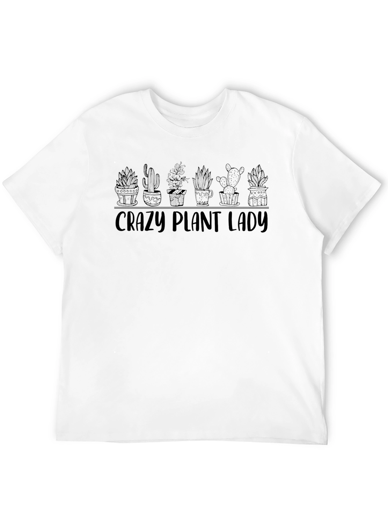 Crazy Plant Lady Graphic Tee - Black