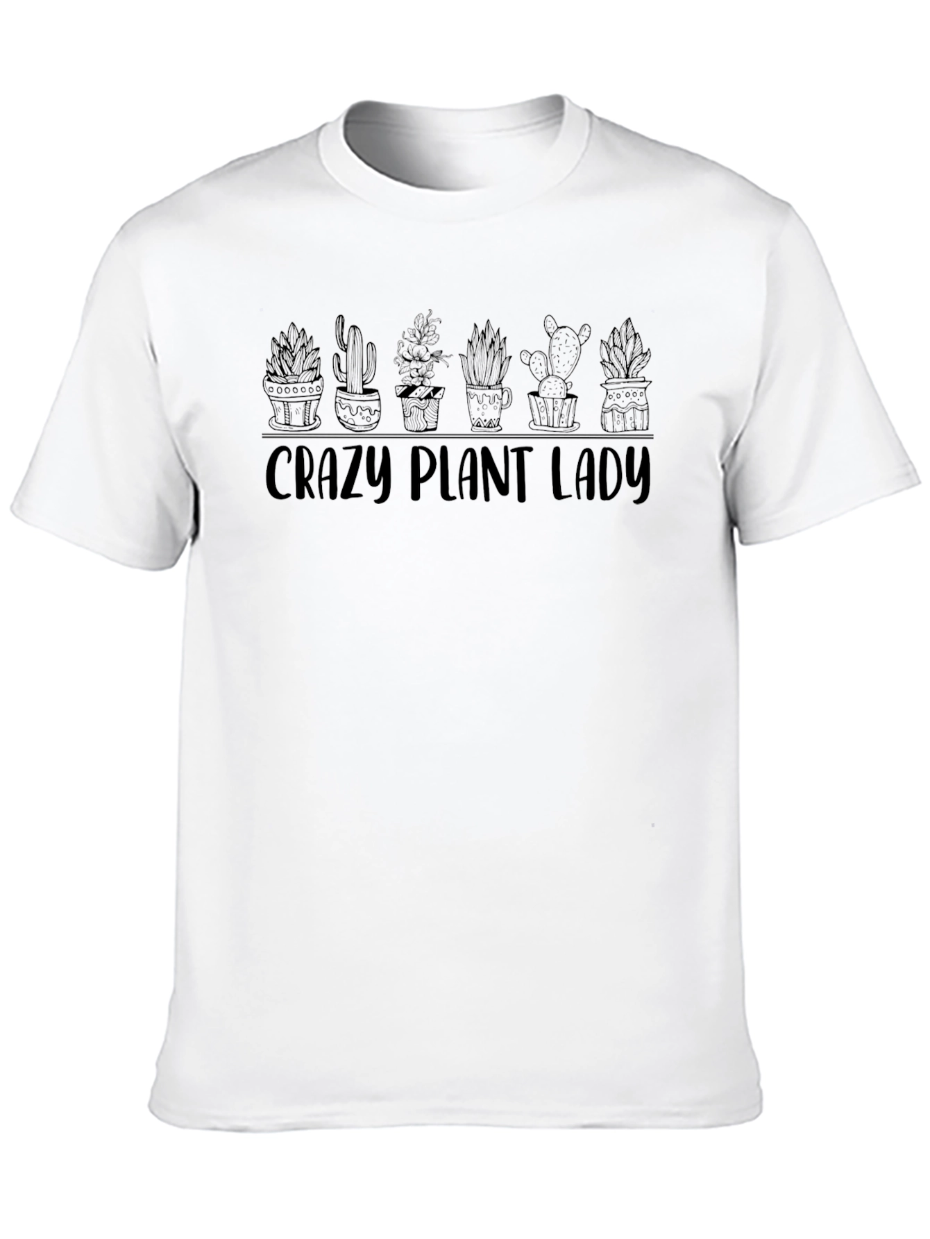 Crazy Plant Lady Graphic Tee - Black