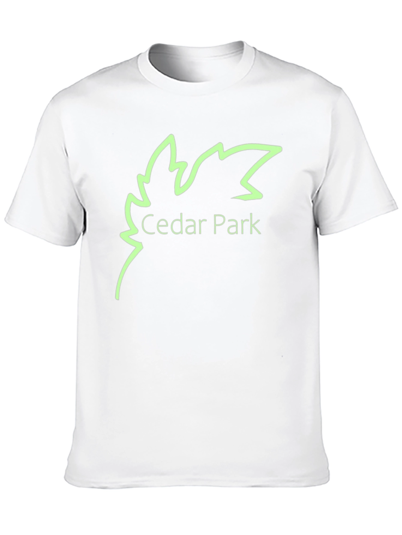 Cedar Park Leaf Logo Black T-Shirt