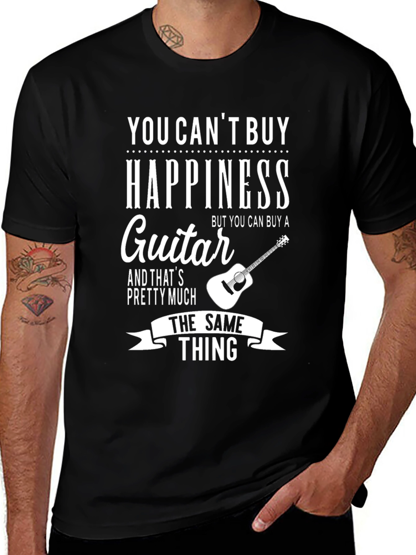 Guitar Happiness T-Shirt - Musician Gift