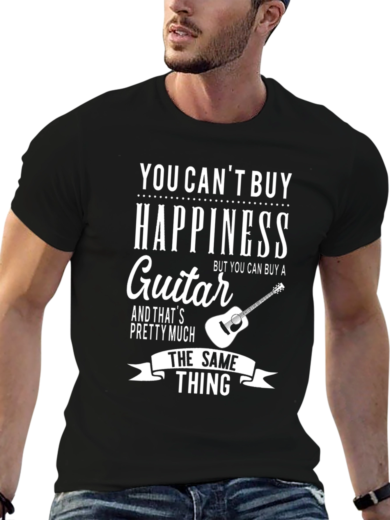 Guitar Happiness T-Shirt - Musician Gift