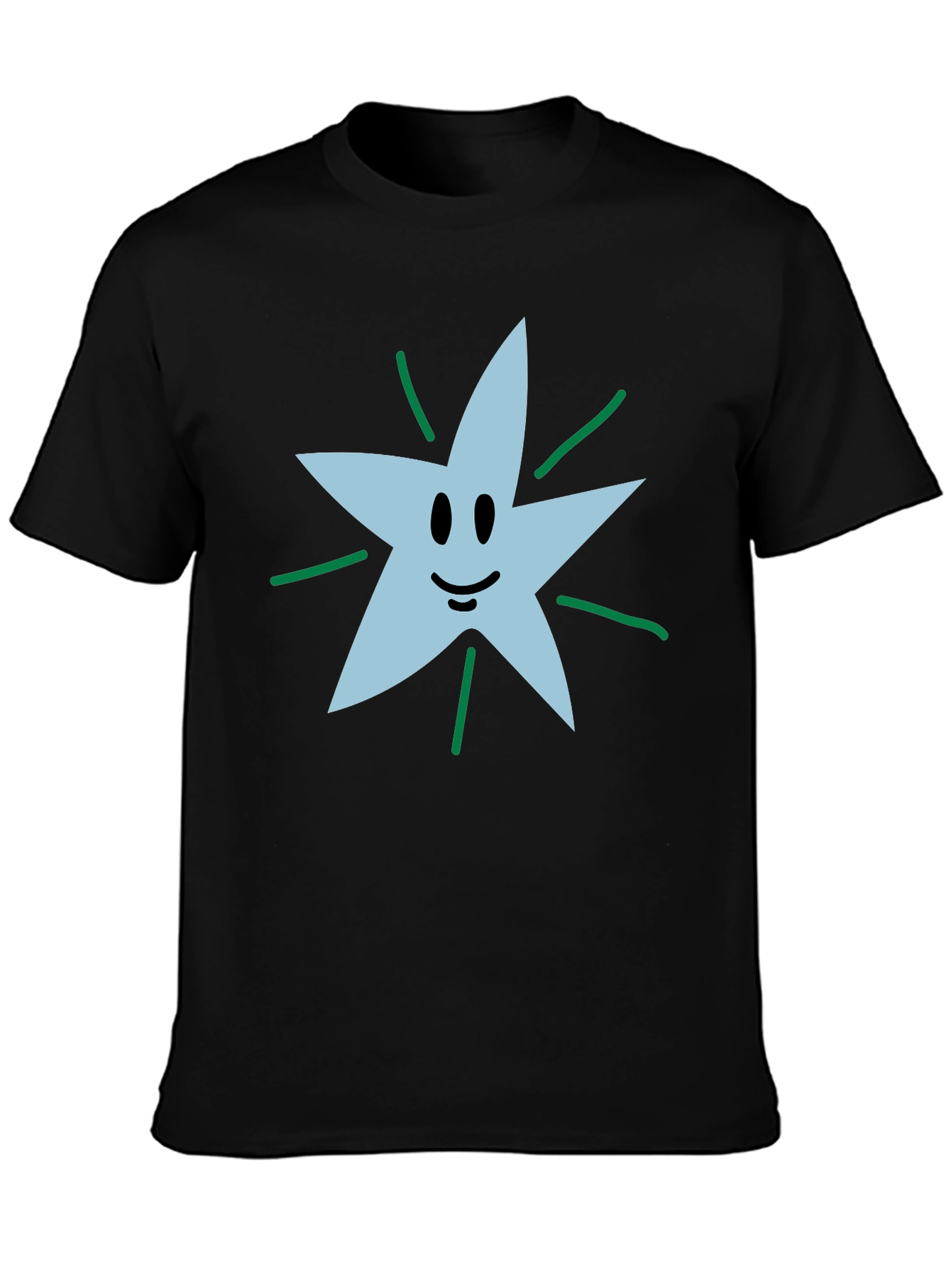 Smiling Star Graphic Tee - Soft Cotton Blend