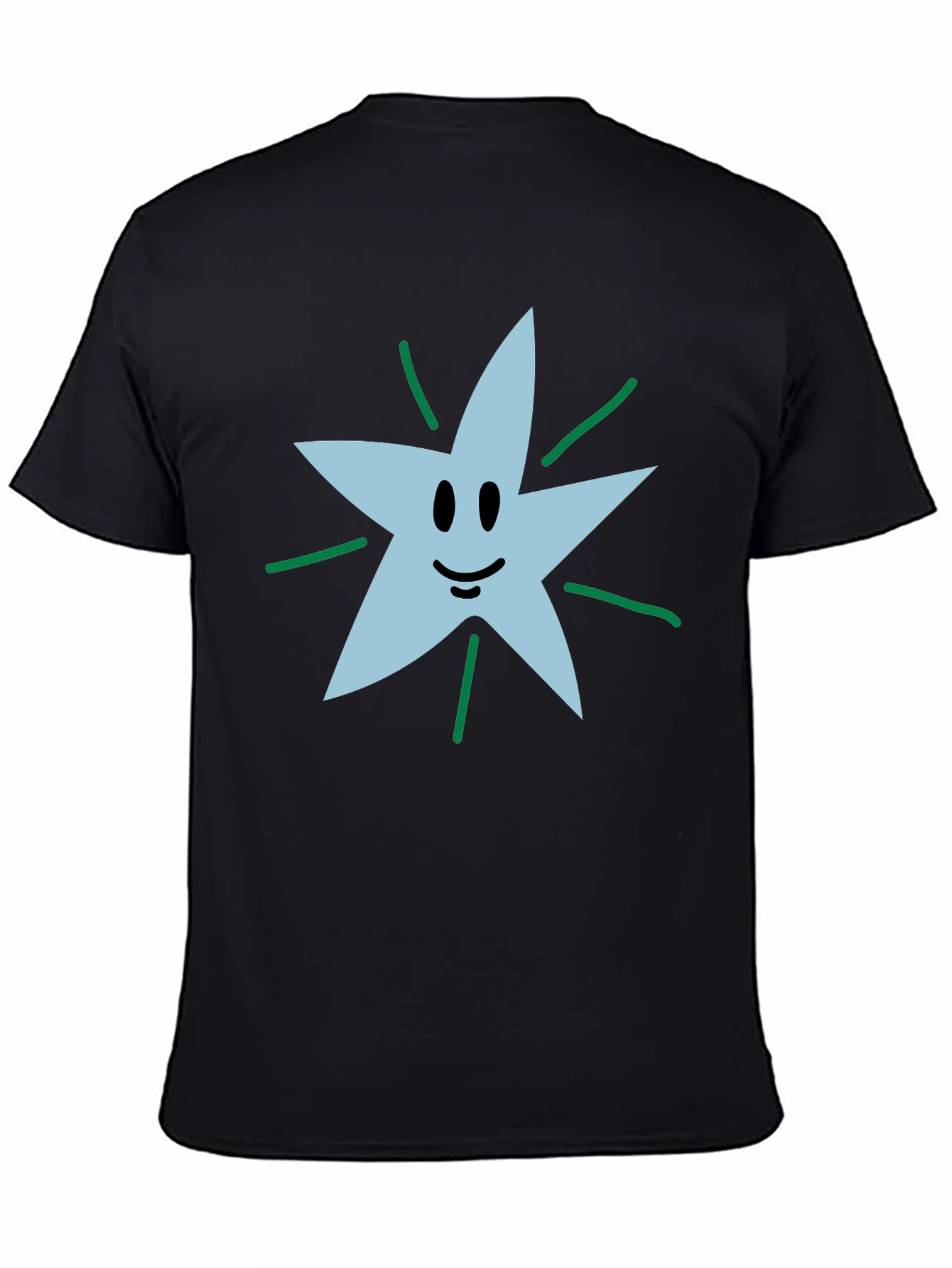 Smiling Star Graphic Tee - Soft Cotton Blend