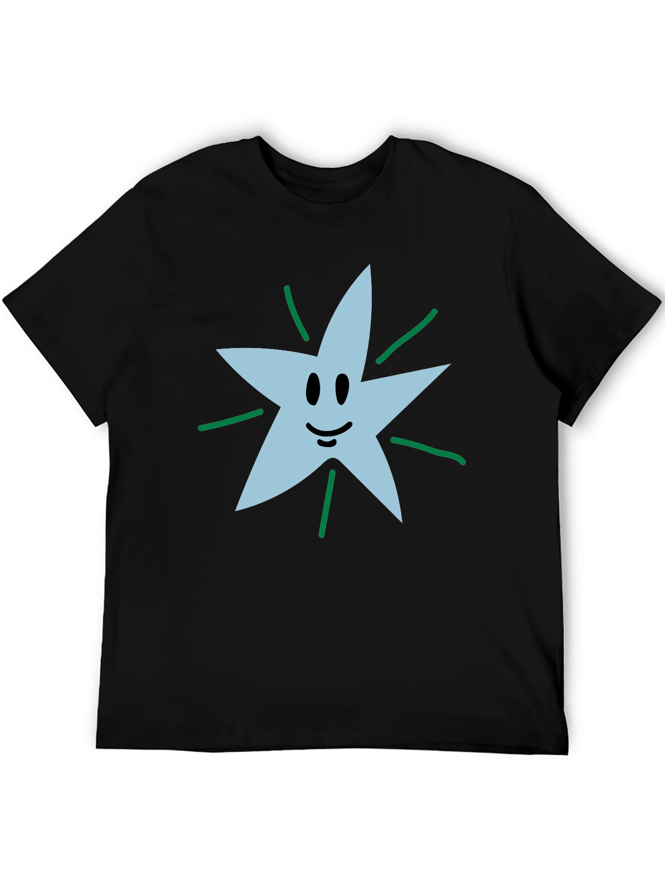 Smiling Star Graphic Tee - Soft Cotton Blend