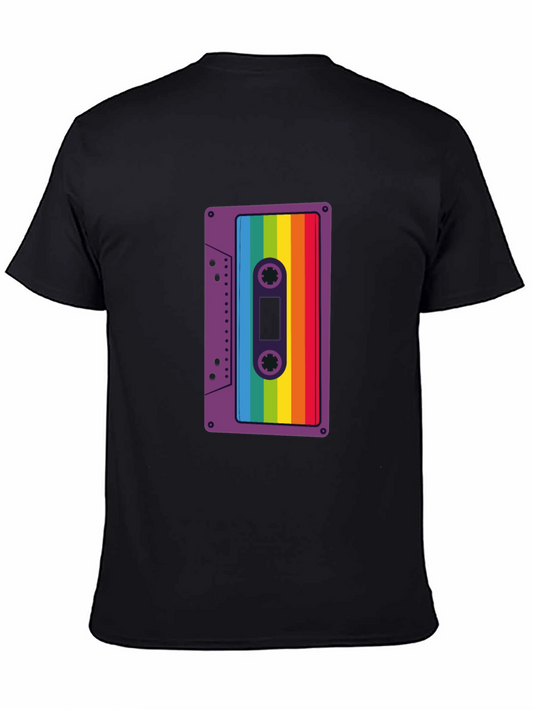Retro Rainbow Cassette Tape Graphic Tee