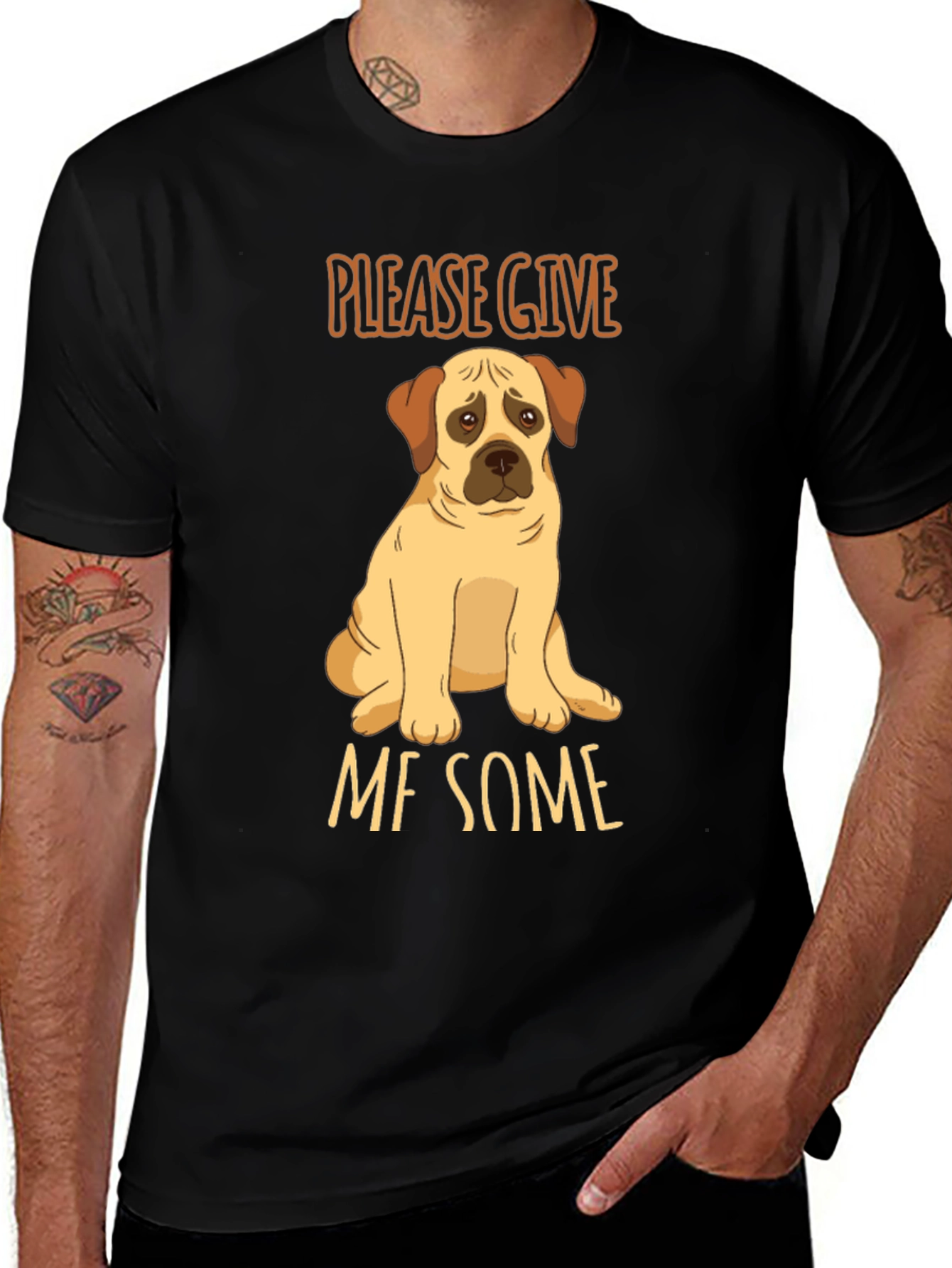 Cute Dog Graphic T-Shirt: Give Me Some!