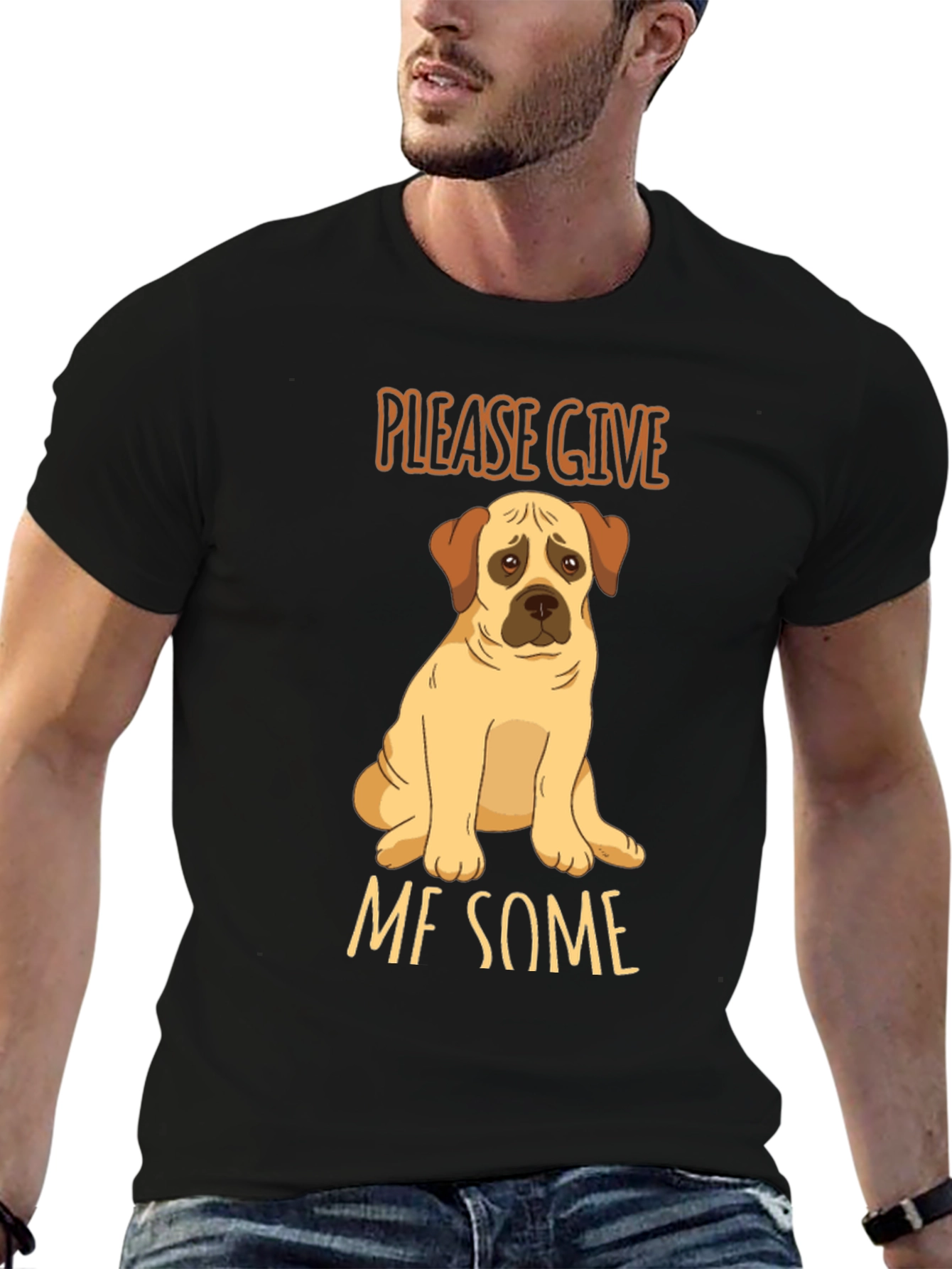 Cute Dog Graphic T-Shirt: Give Me Some!