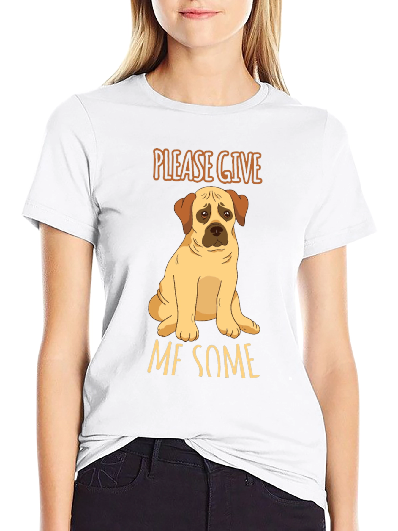 Cute Dog Graphic T-Shirt: Give Me Some!