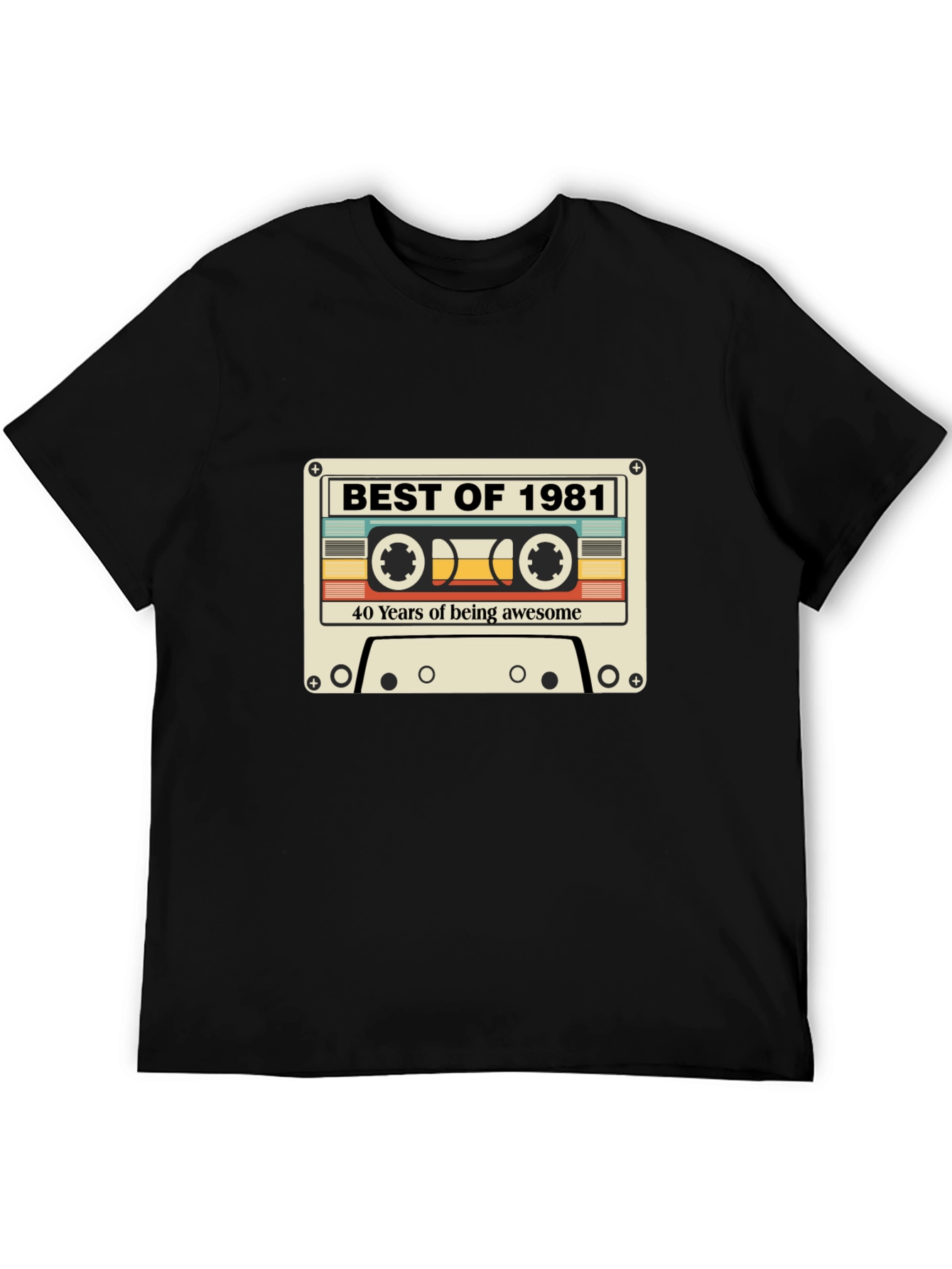 Best of 1981 40th Birthday Cassette Tape T-Shirt