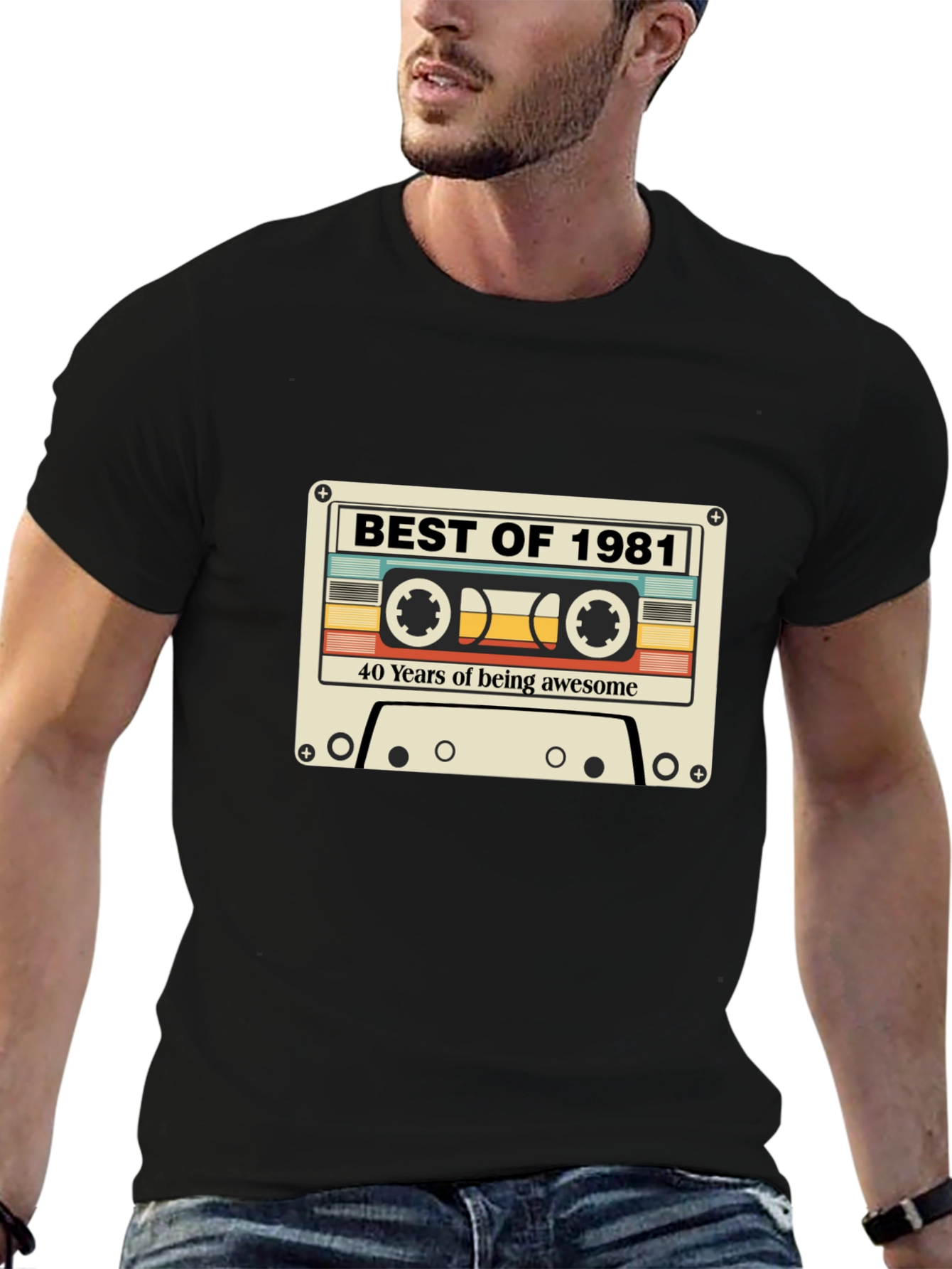 Best of 1981 40th Birthday Cassette Tape T-Shirt